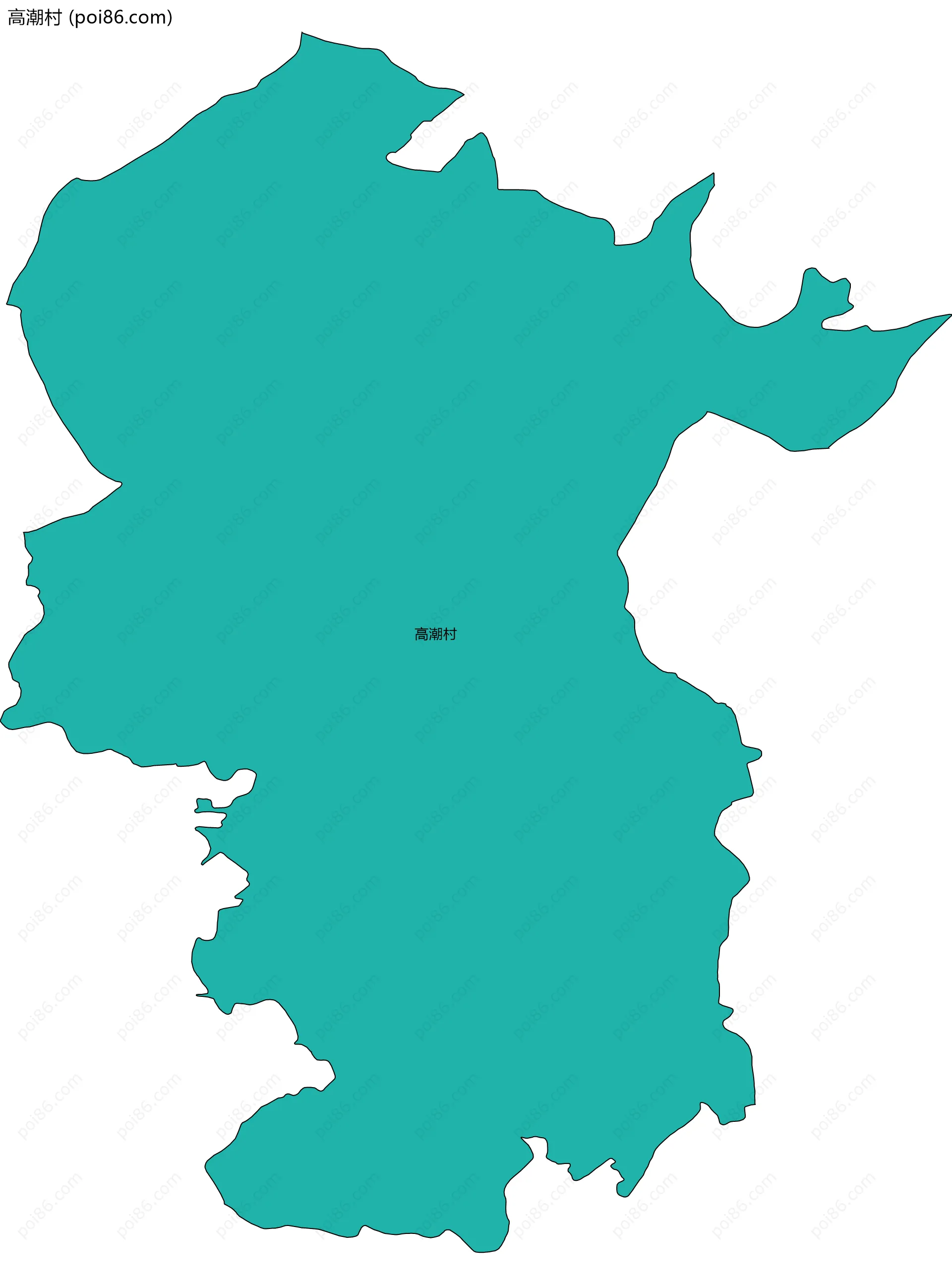 高潮村边界地图