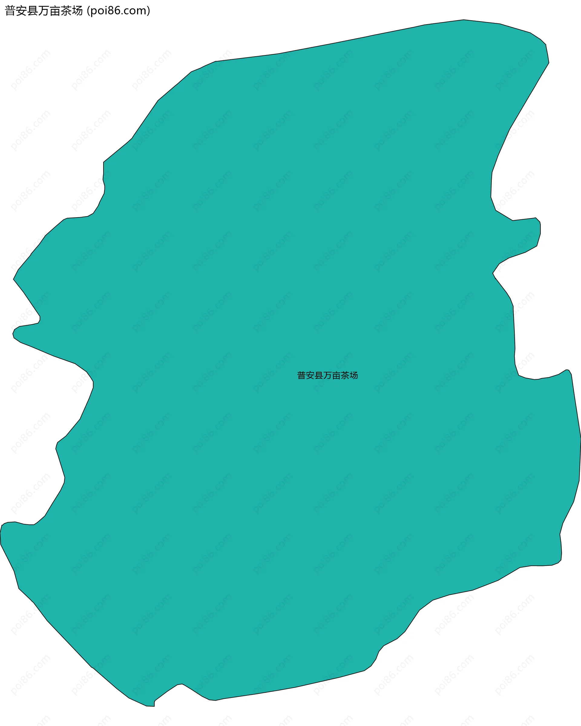 普安县万亩茶场边界地图