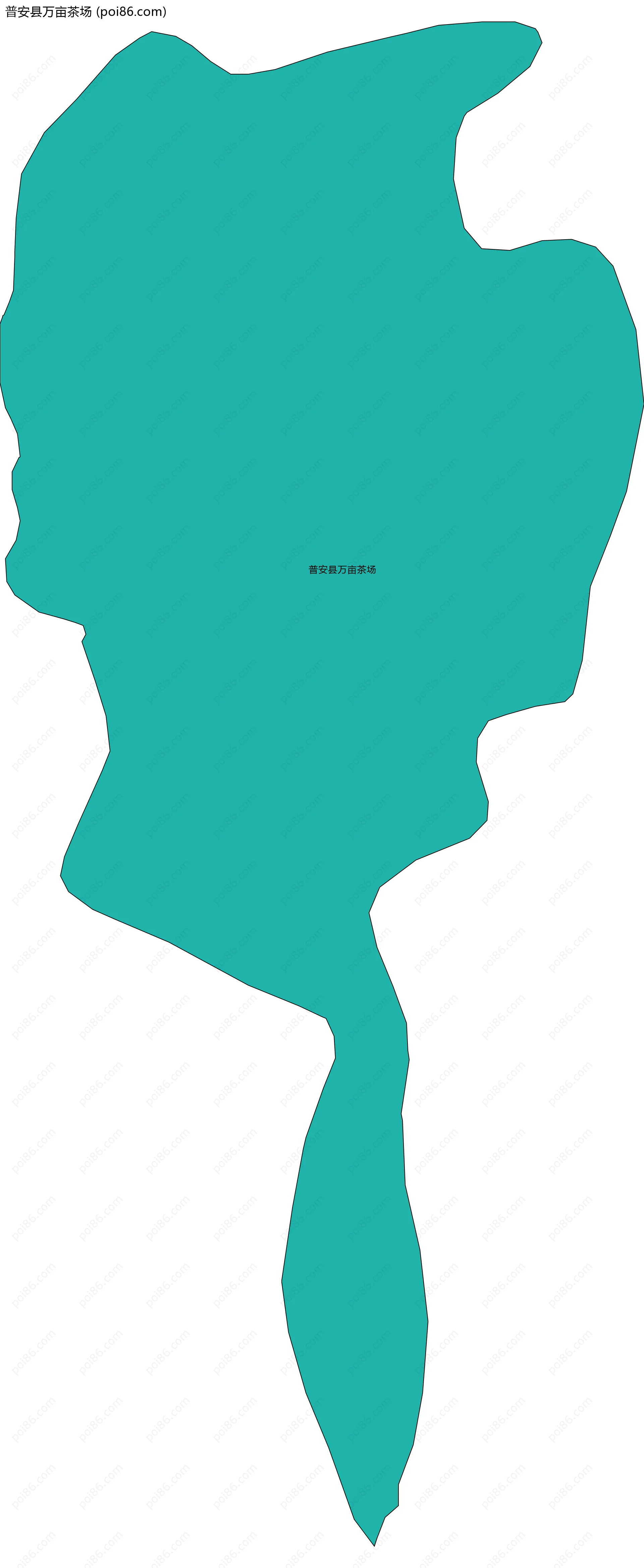 普安县万亩茶场边界地图