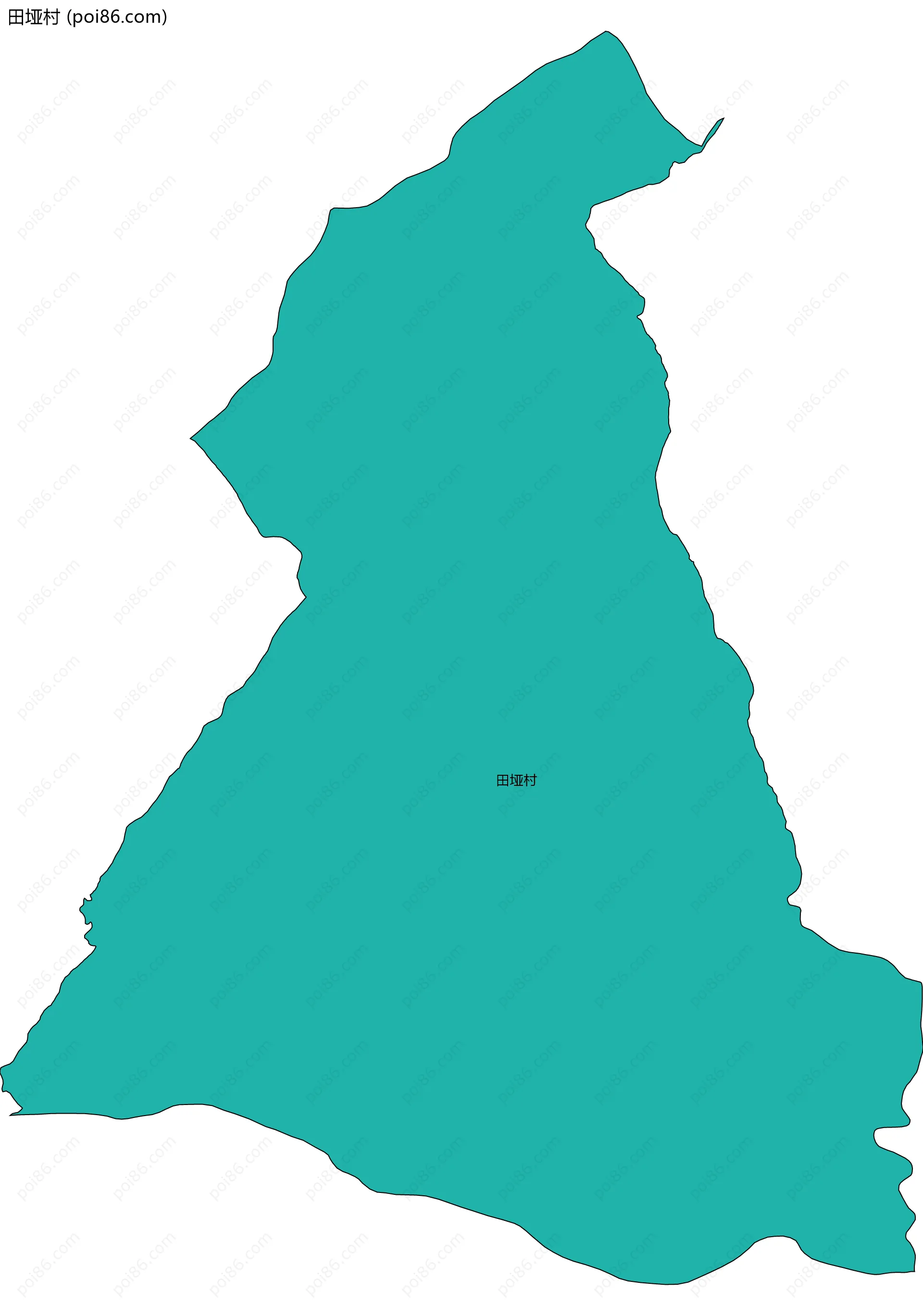 田垭村边界地图