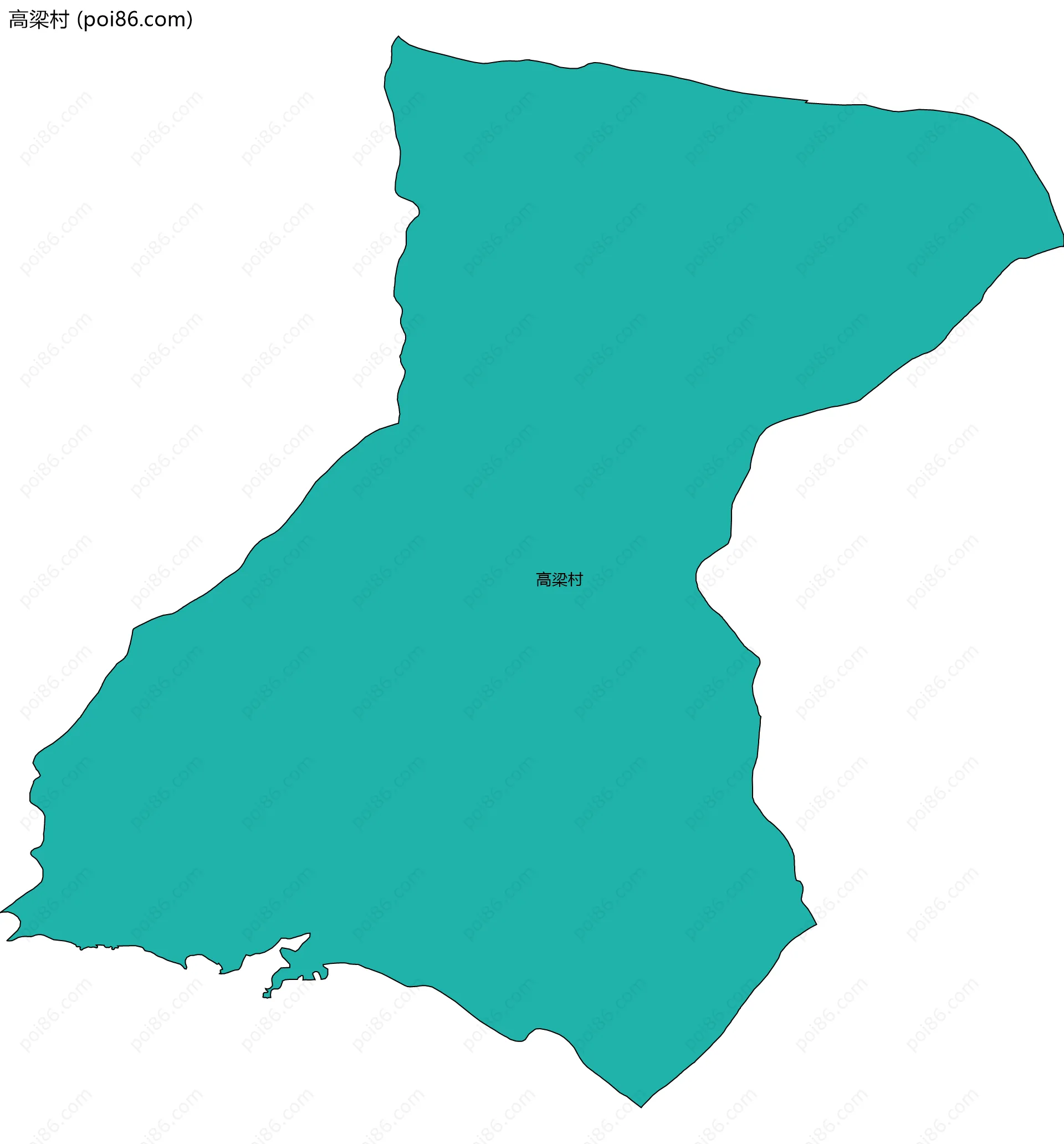 高梁村边界地图