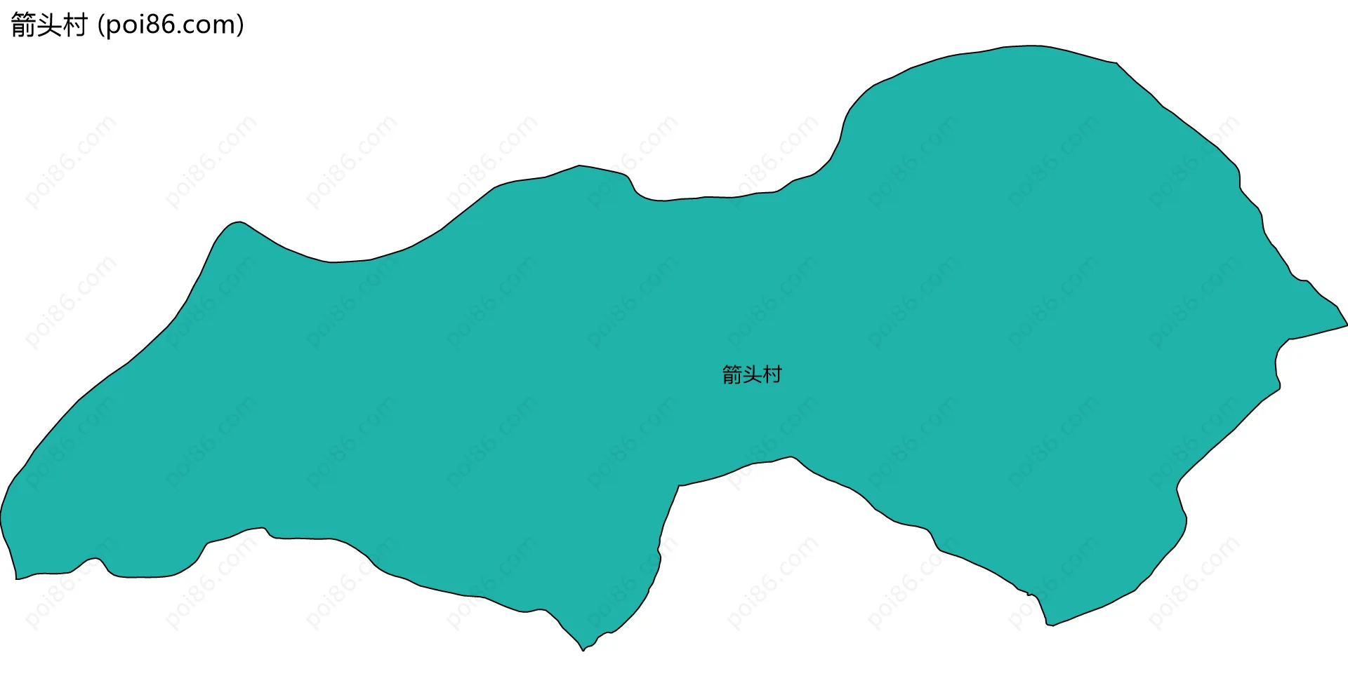 箭头村边界地图