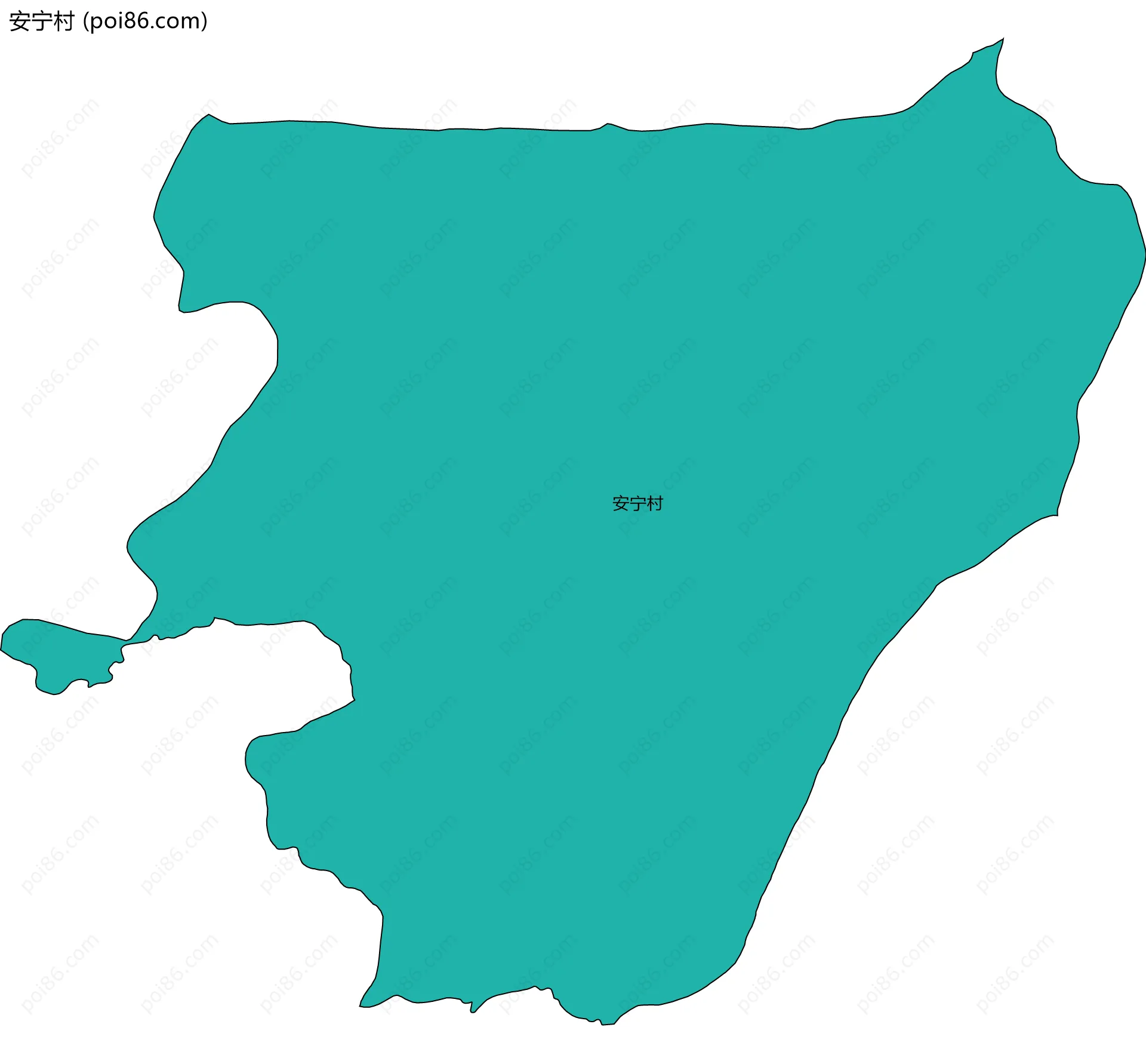 安宁村边界地图