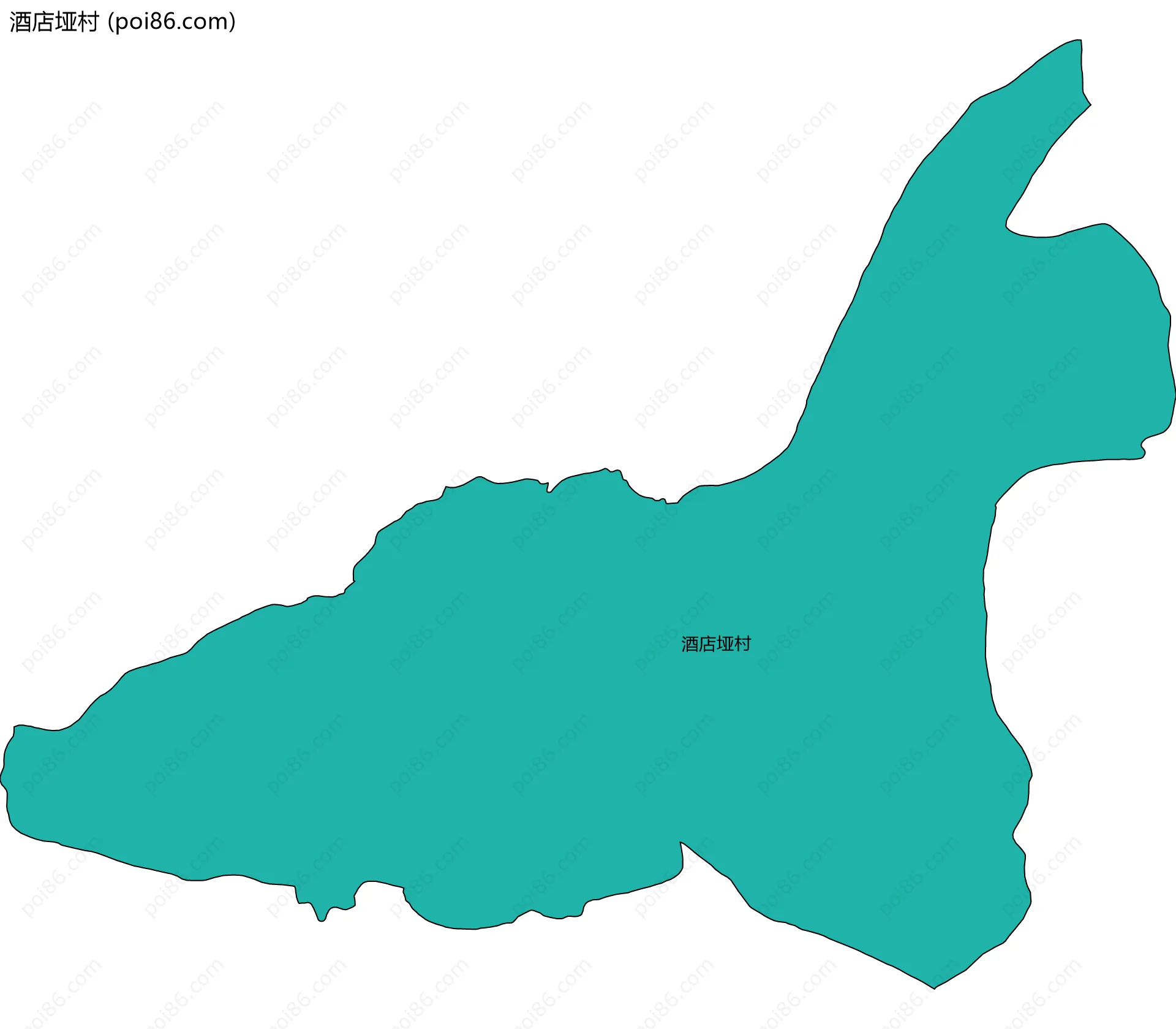 酒店垭村边界地图
