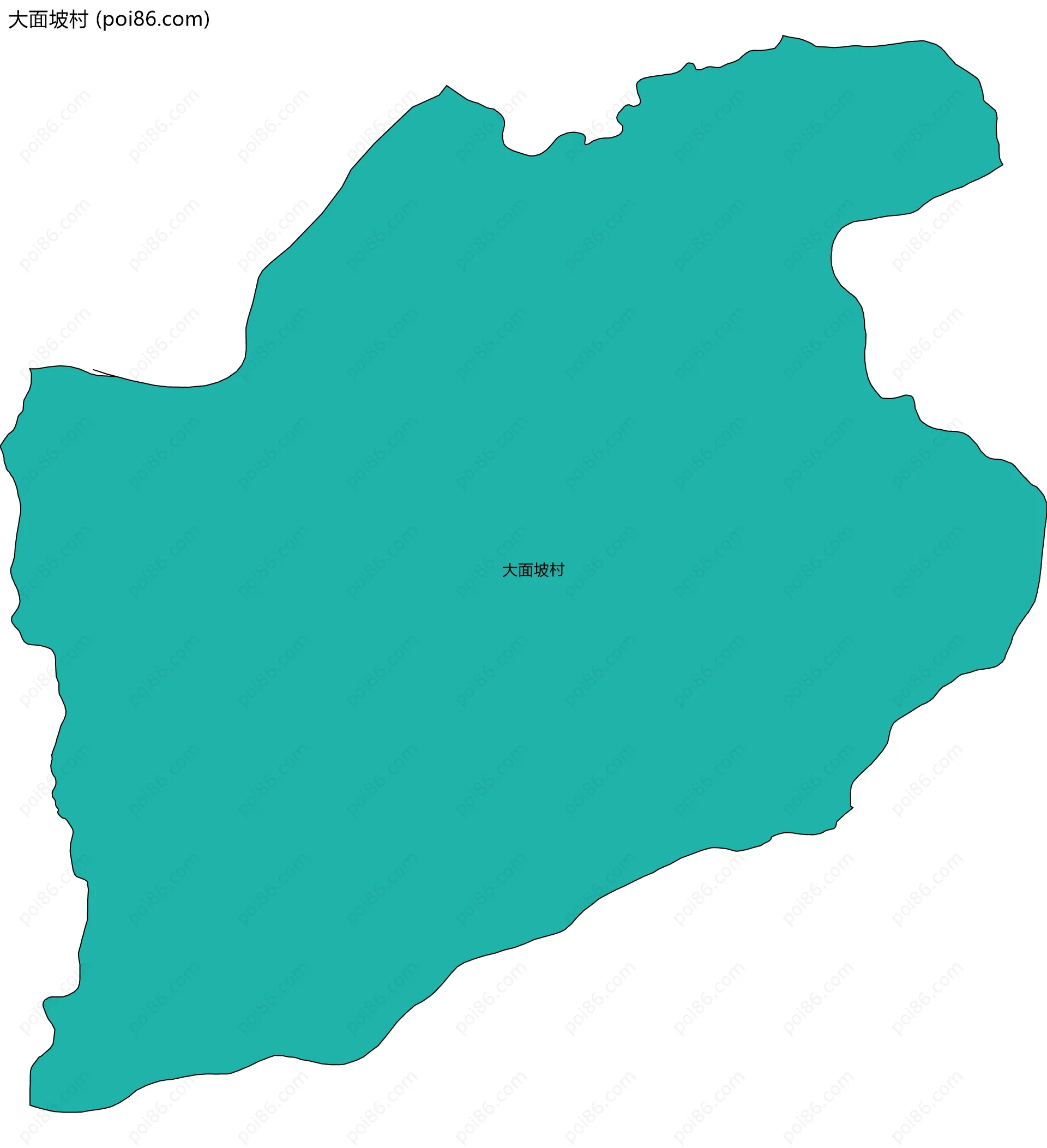 大面坡村边界地图