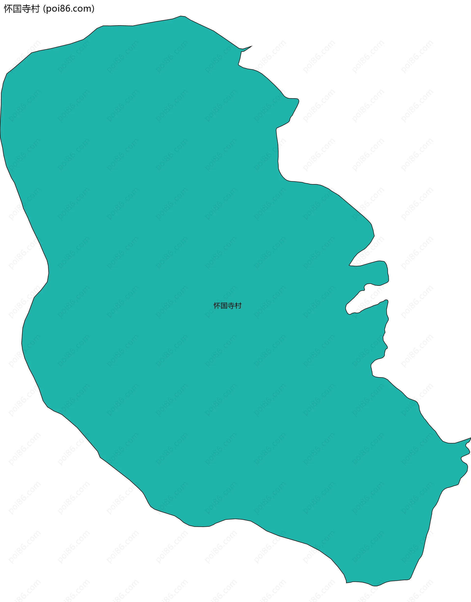 怀国寺村边界地图