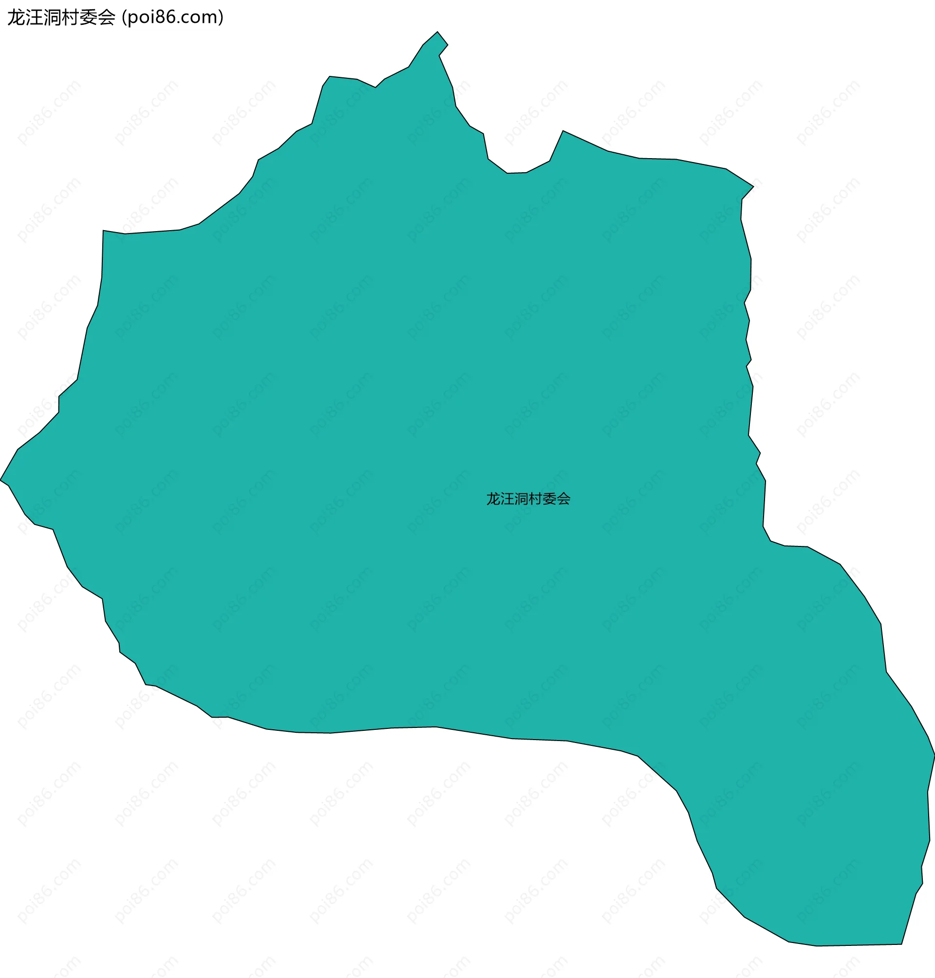 龙汪洞村委会边界地图