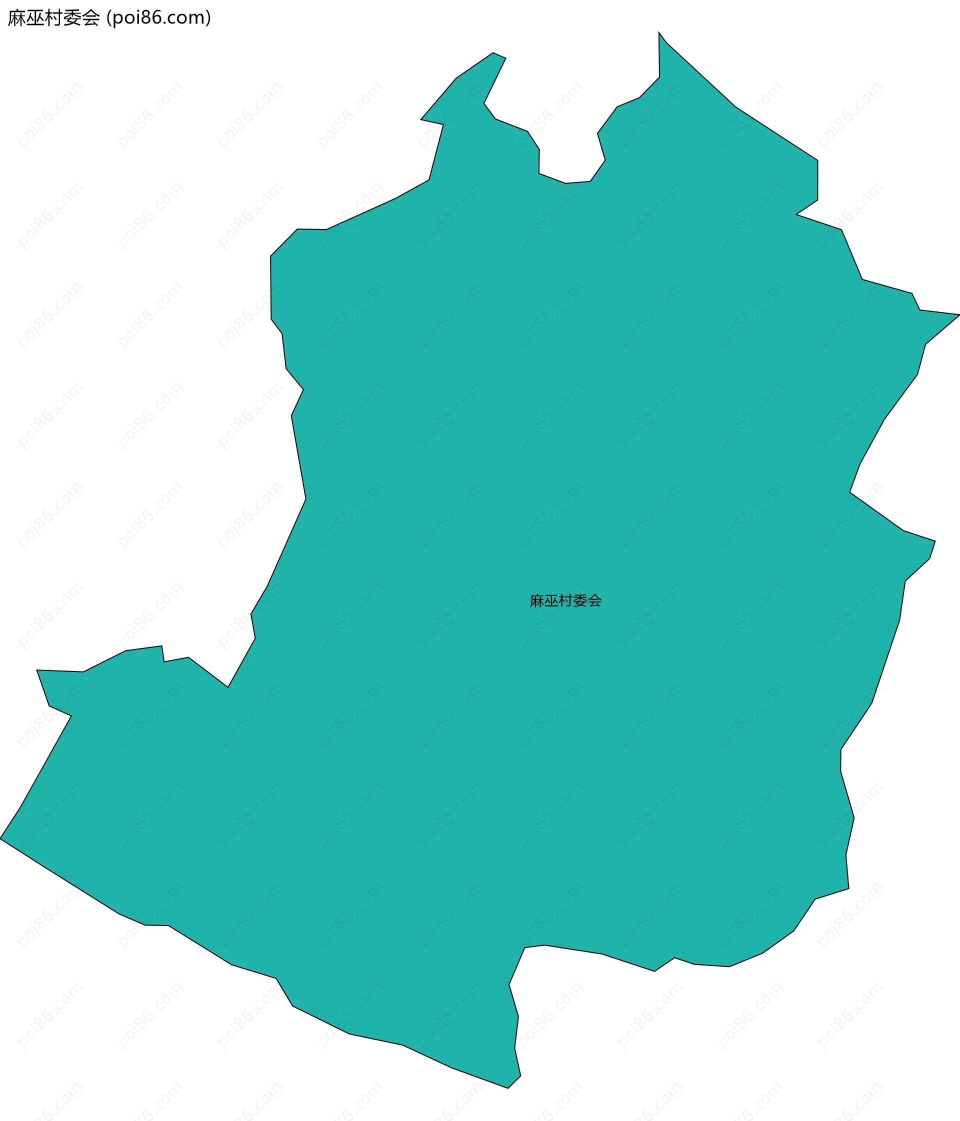 麻巫村委会边界地图