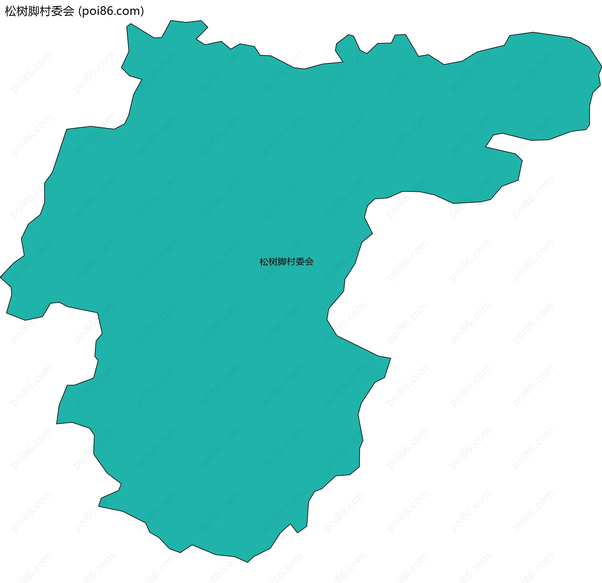 松树脚村委会边界地图