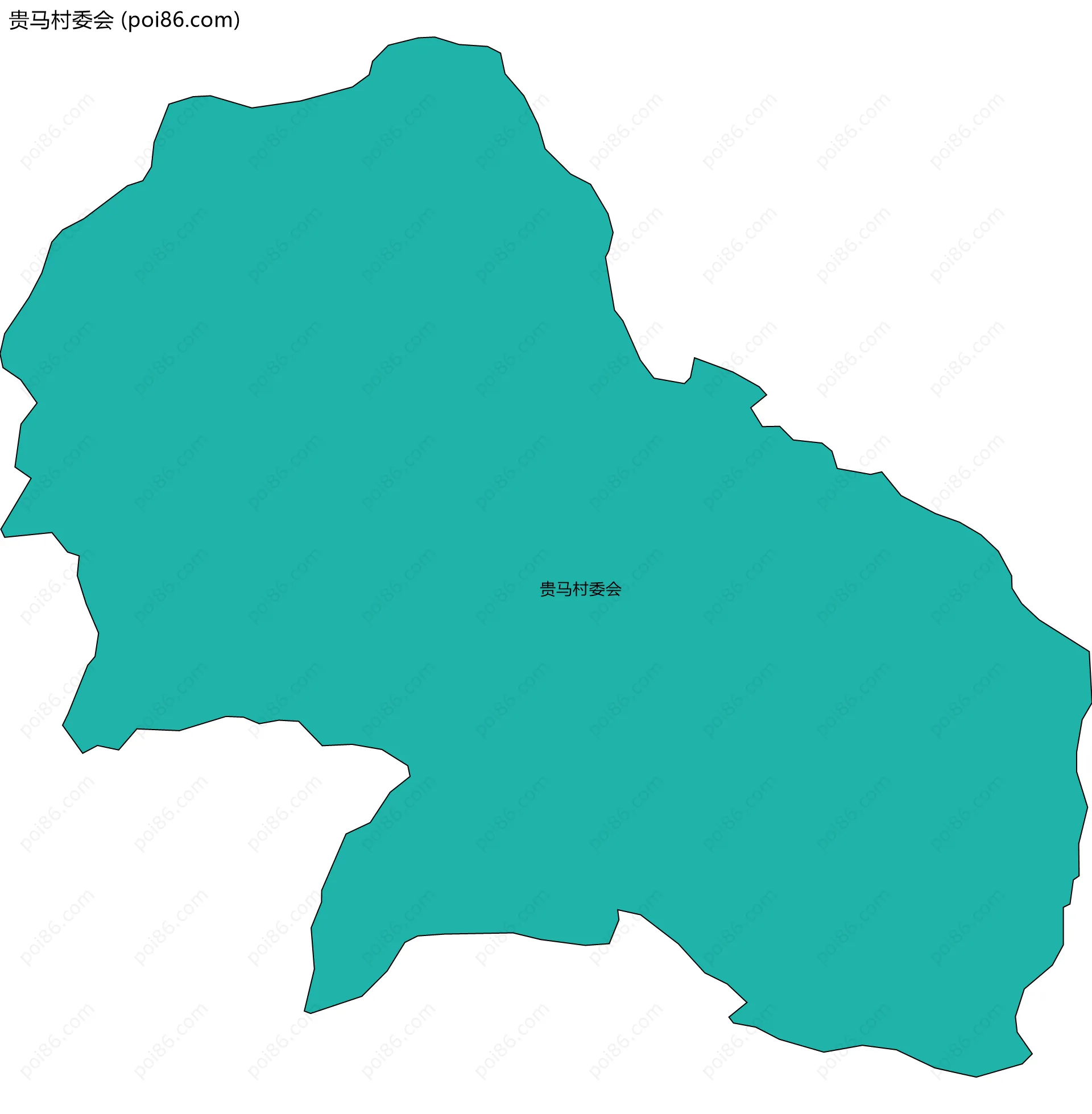 贵马村委会边界地图