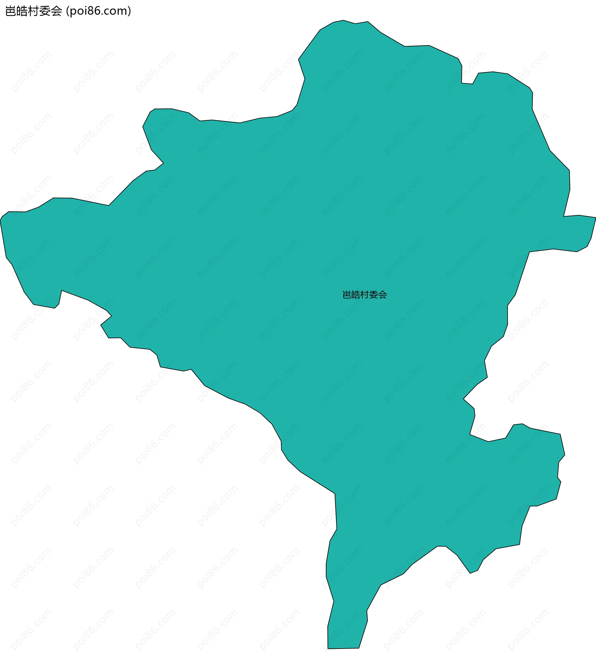 岜皓村委会边界地图