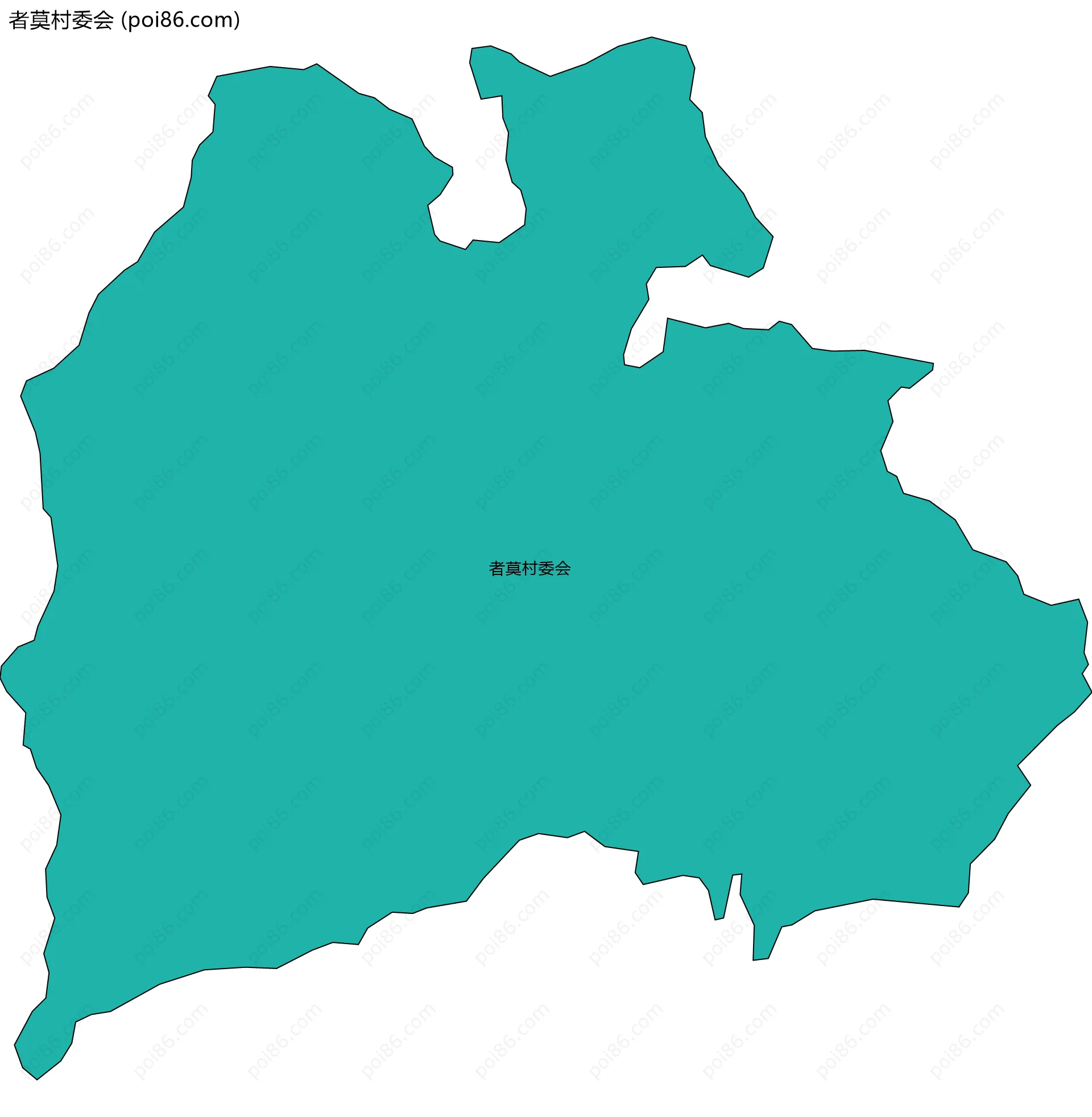 者莫村委会边界地图