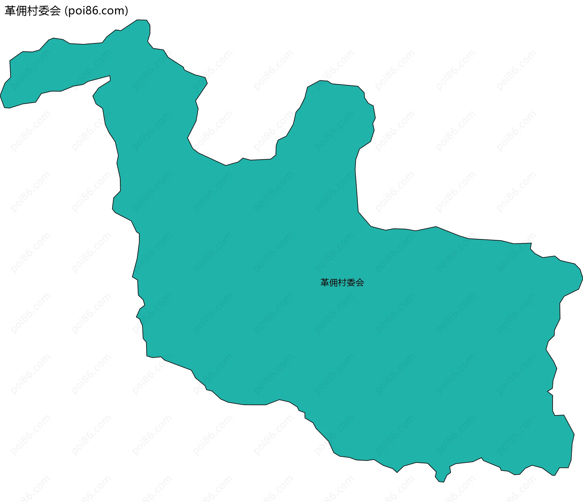 革佣村委会边界地图