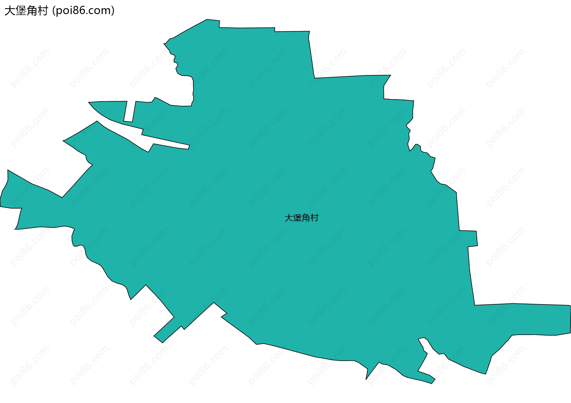 大堡角村边界地图