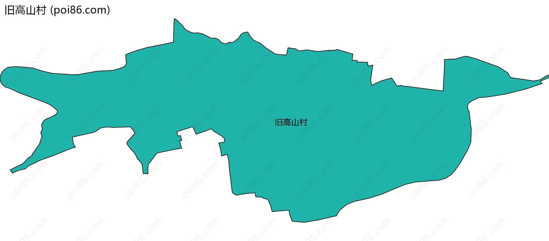 旧高山村边界地图
