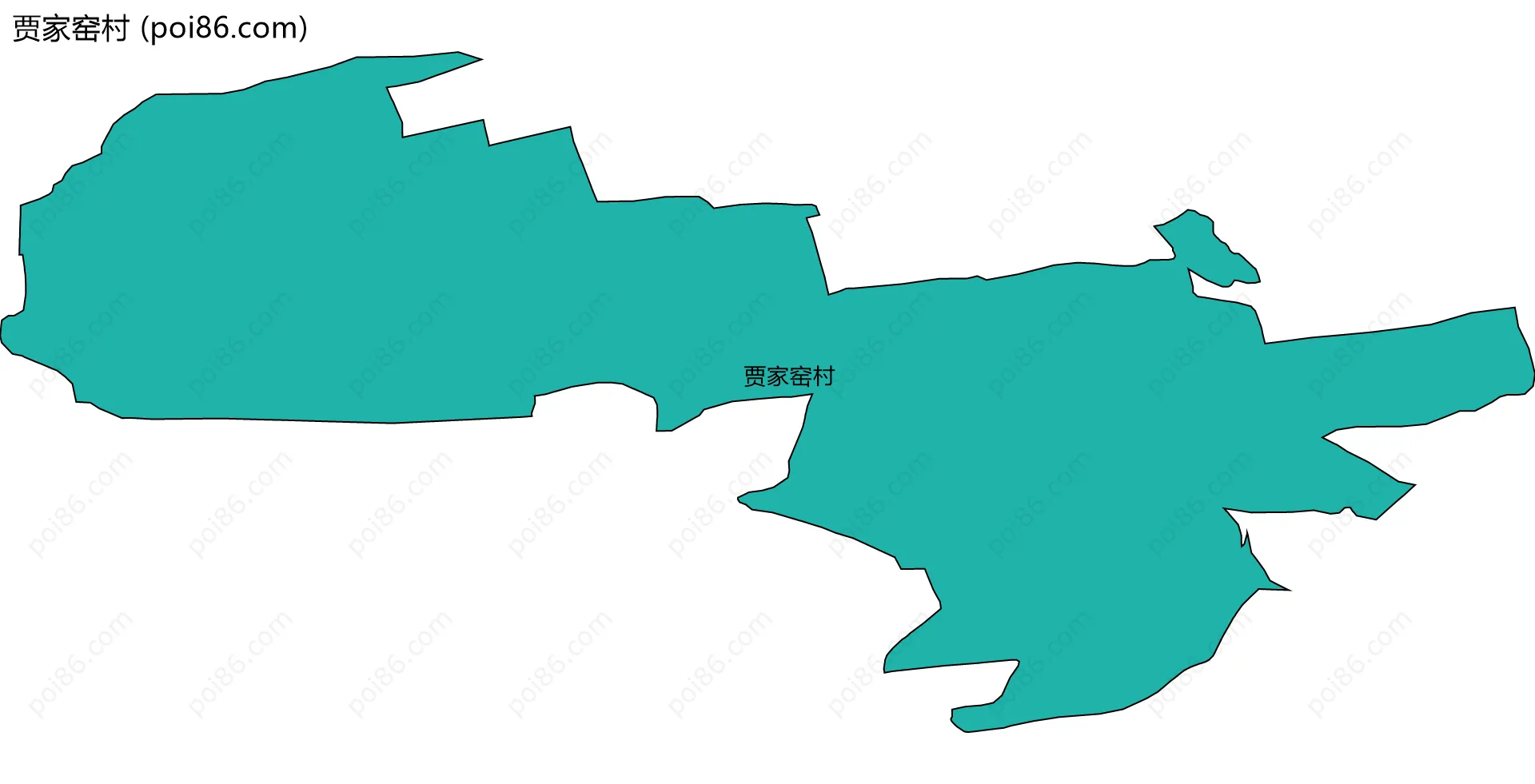 贾家窑村边界地图