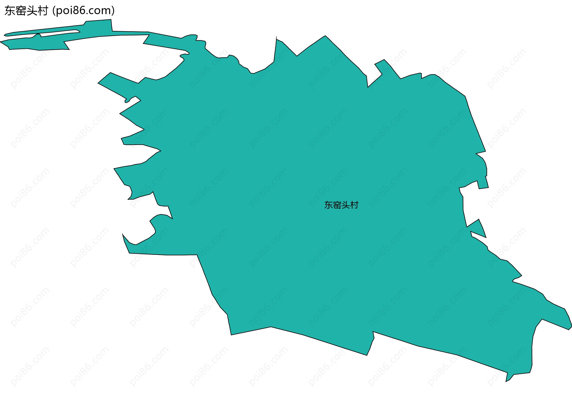 东窑头村边界地图