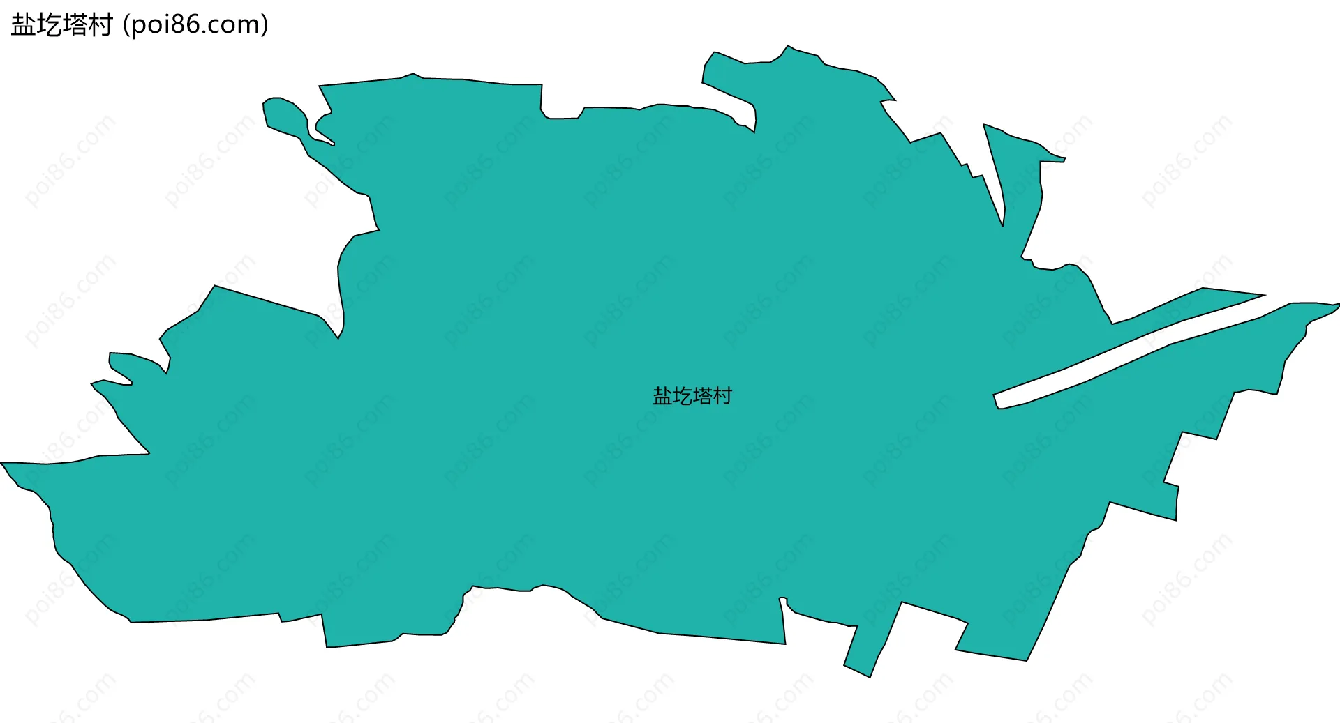 盐圪塔村边界地图
