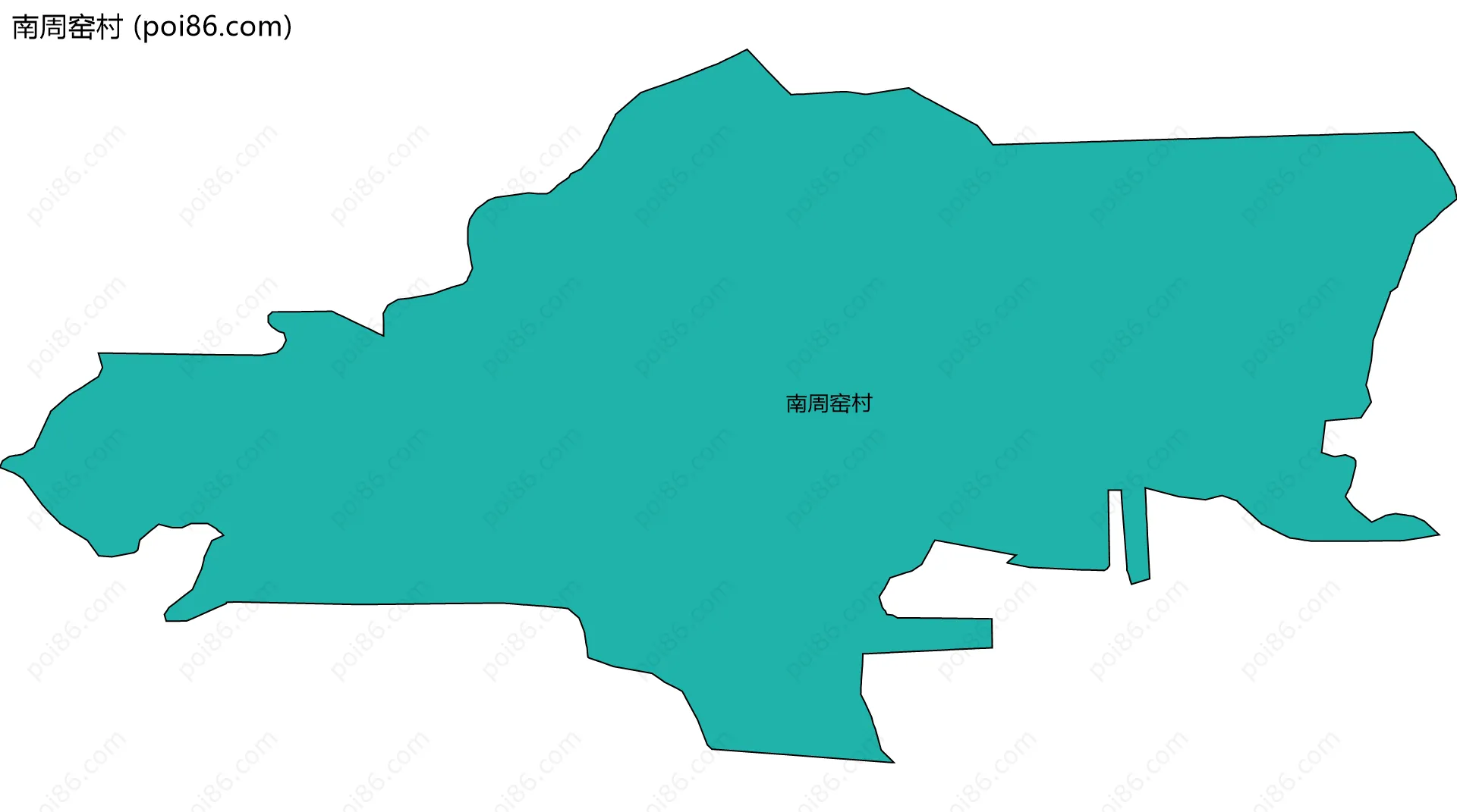 南周窑村边界地图