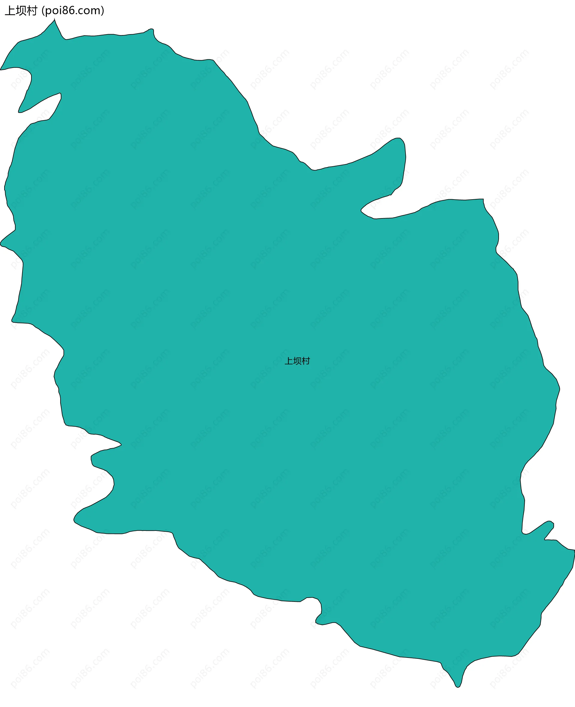 上坝村边界地图