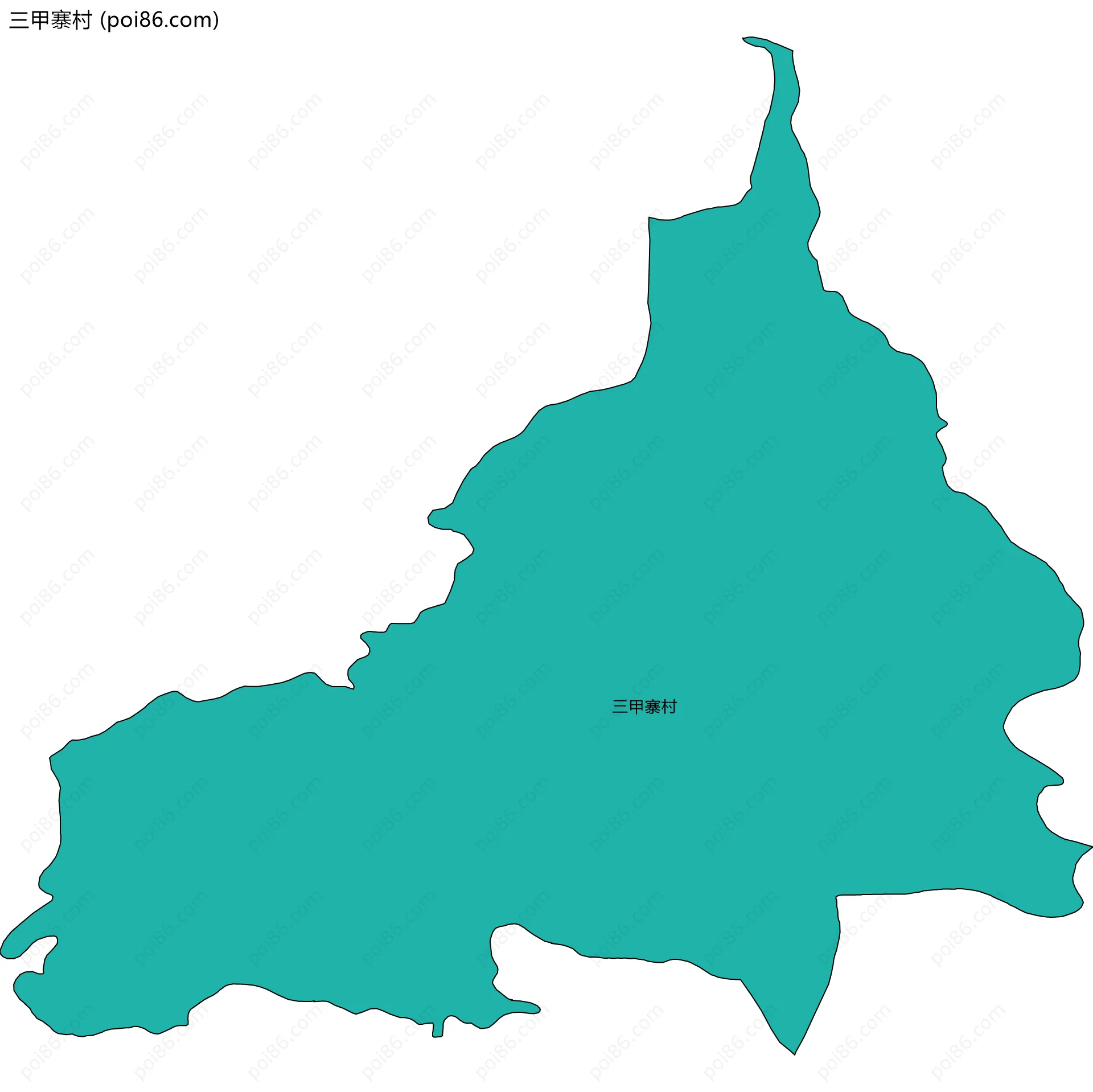 三甲寨村边界地图