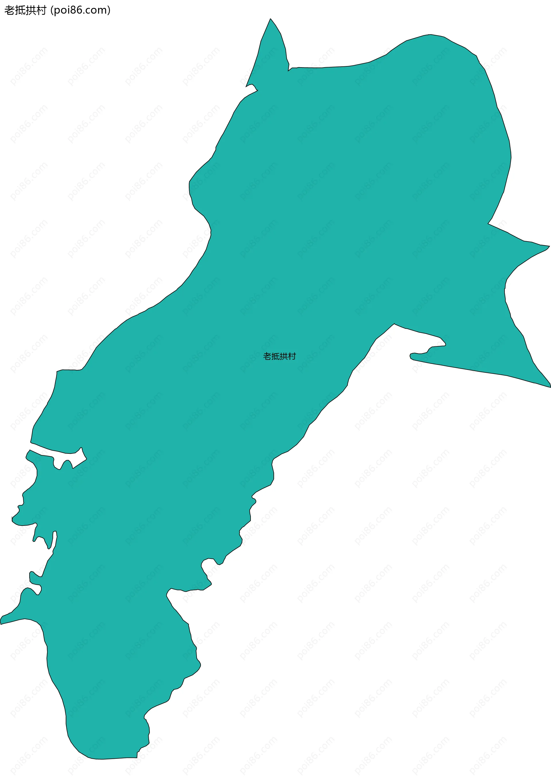 老抵拱村边界地图