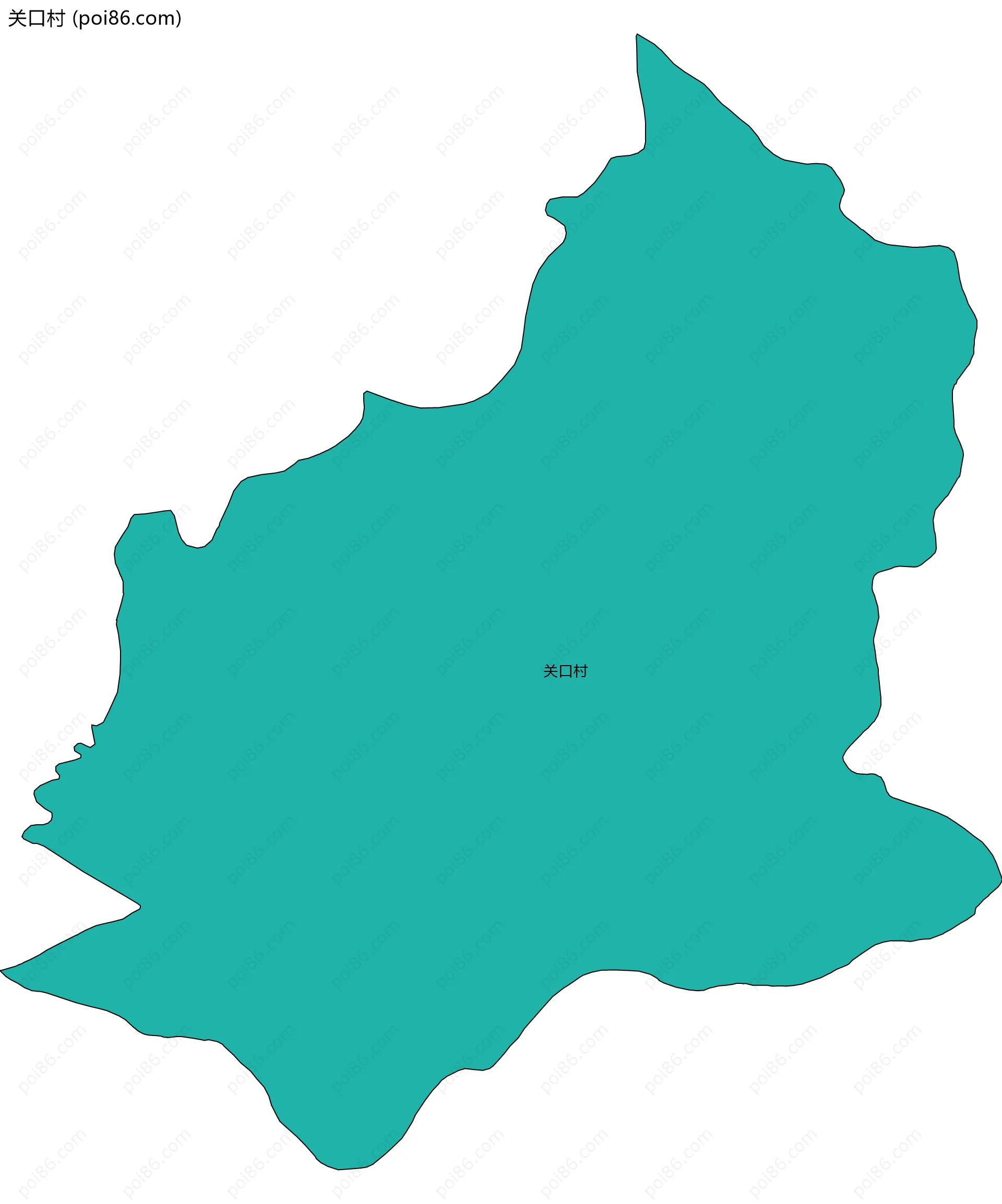 关口村边界地图