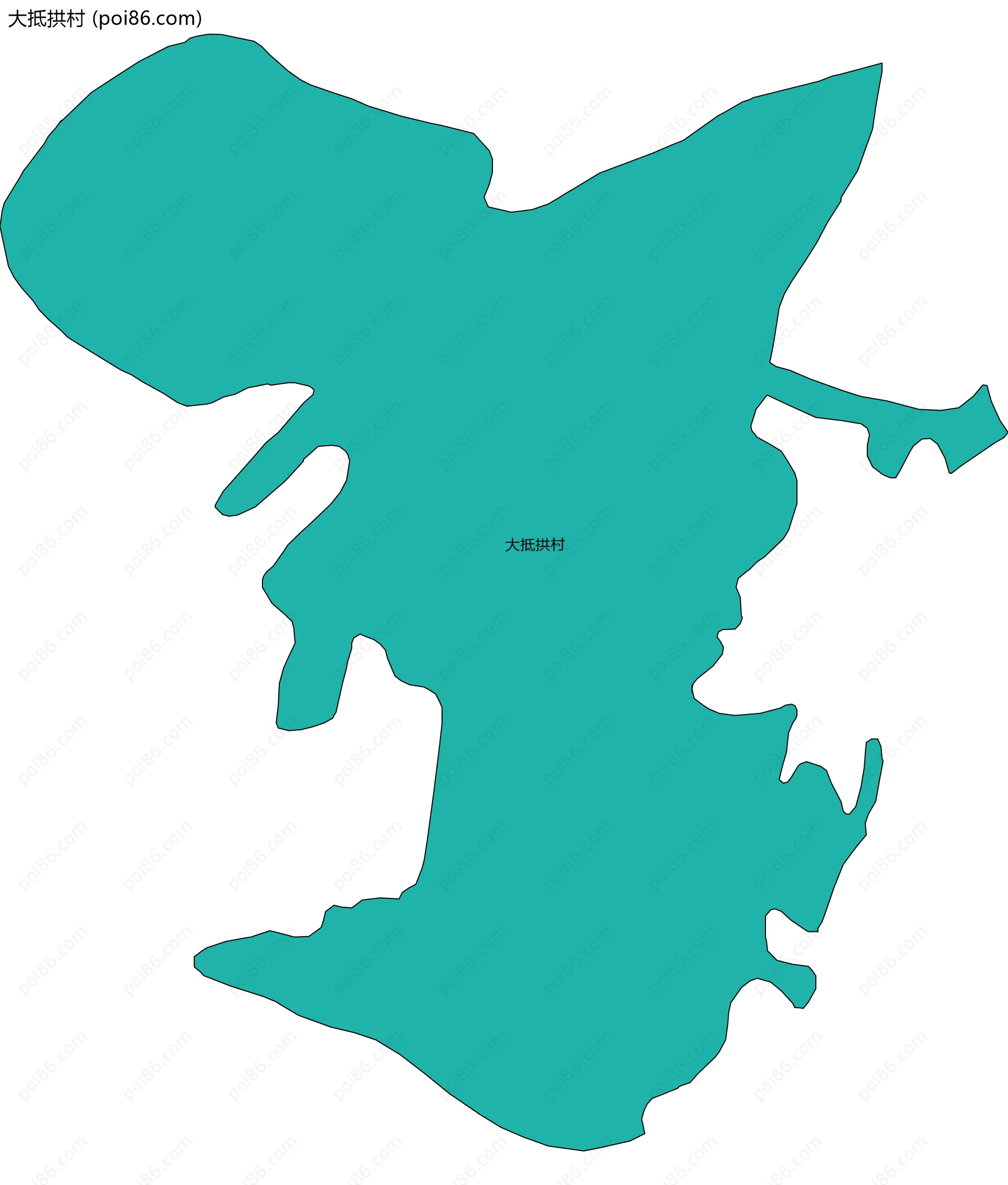 大抵拱村边界地图