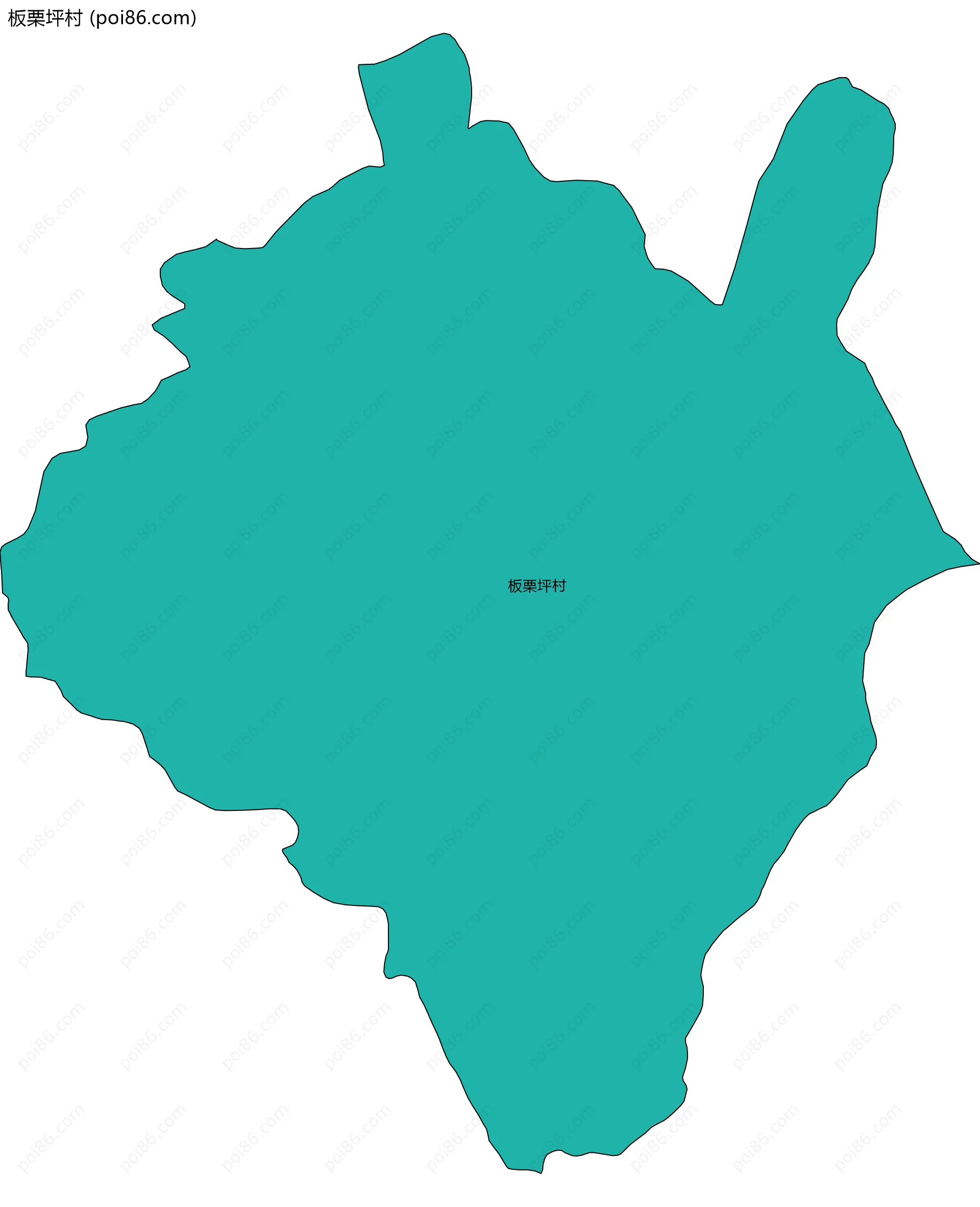 板栗坪村边界地图