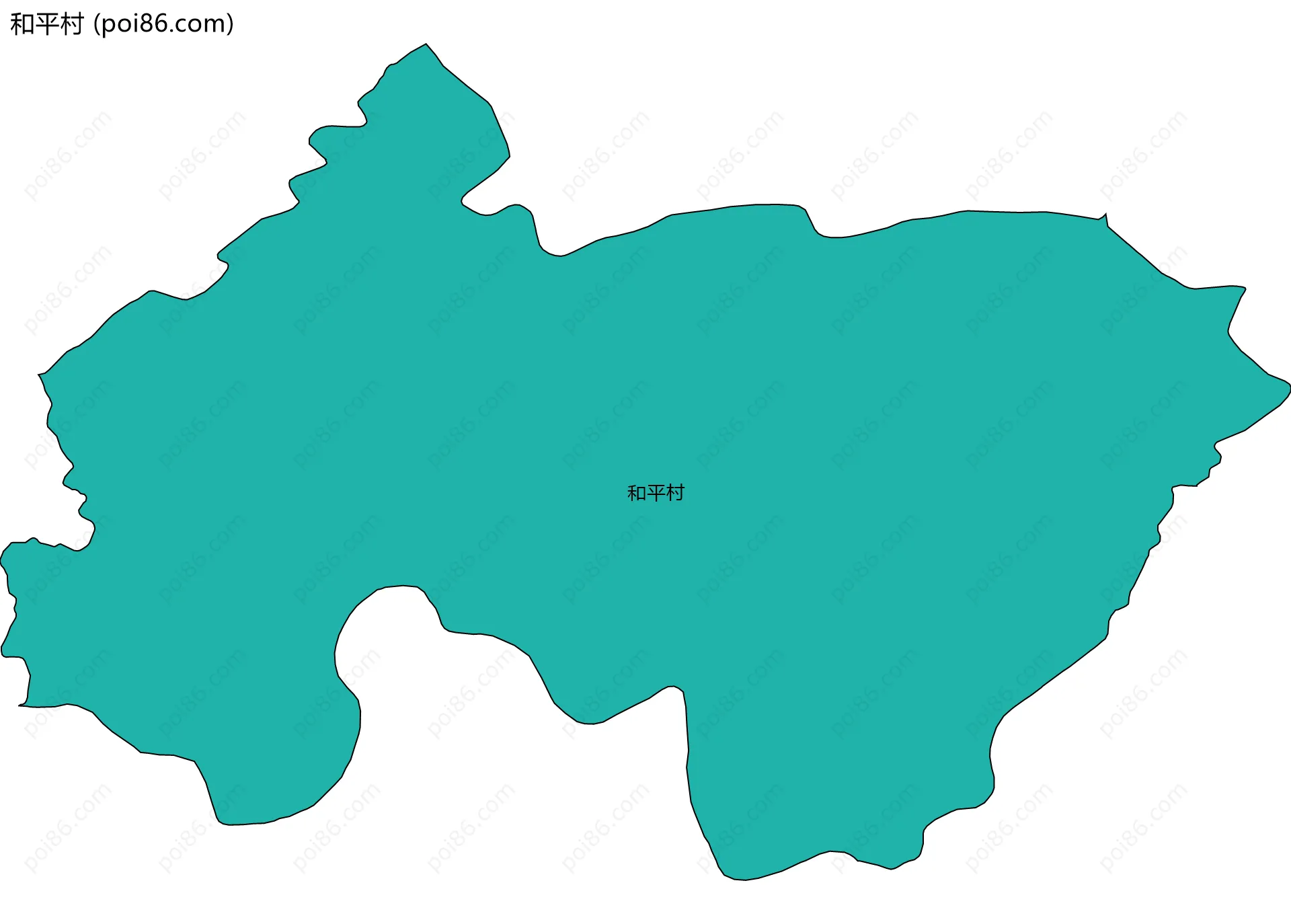 和平村边界地图