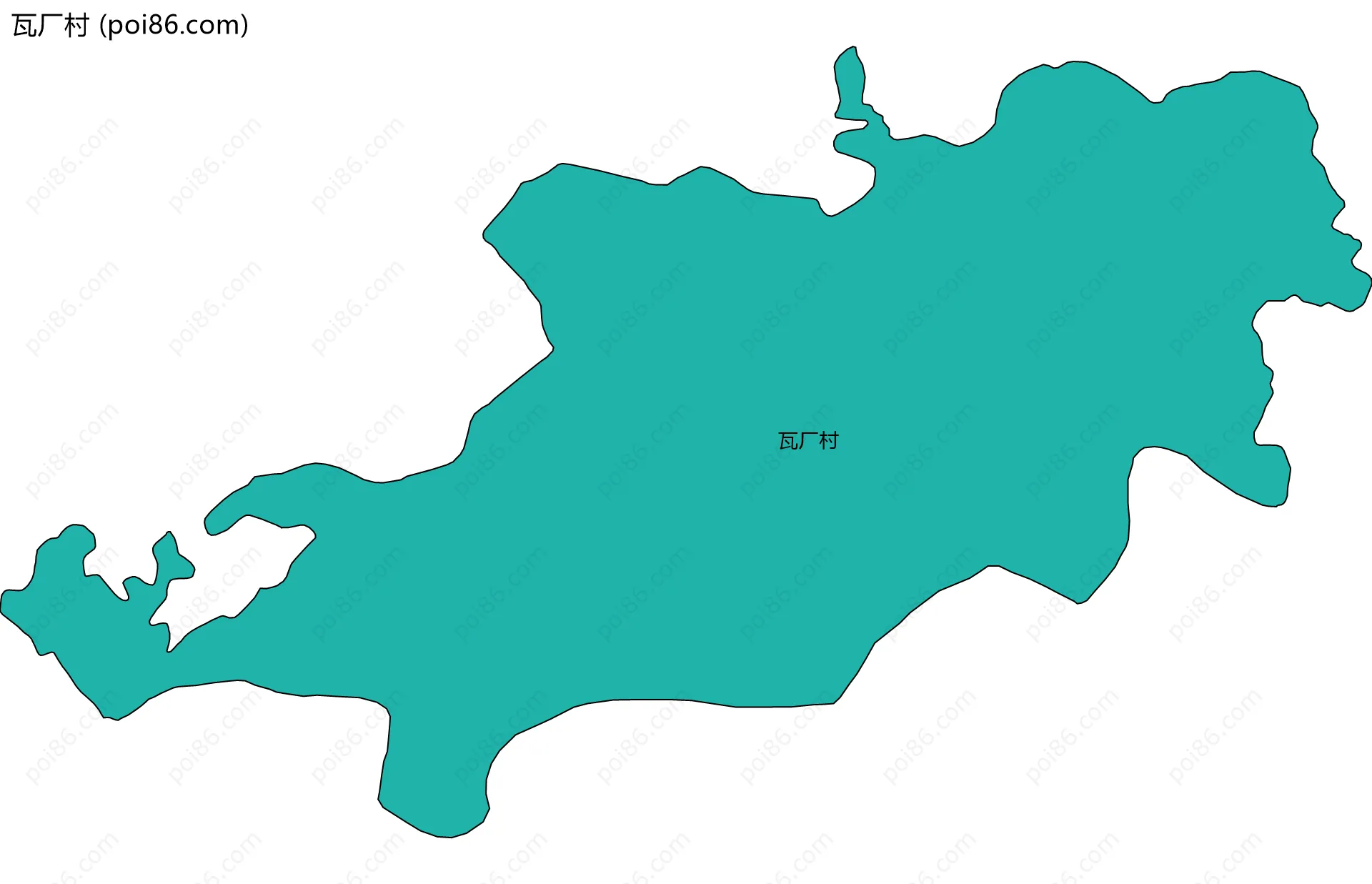 瓦厂村边界地图