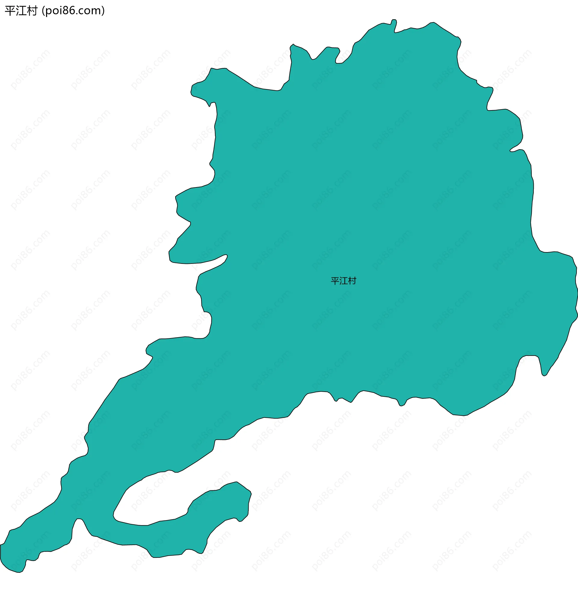 平江村边界地图