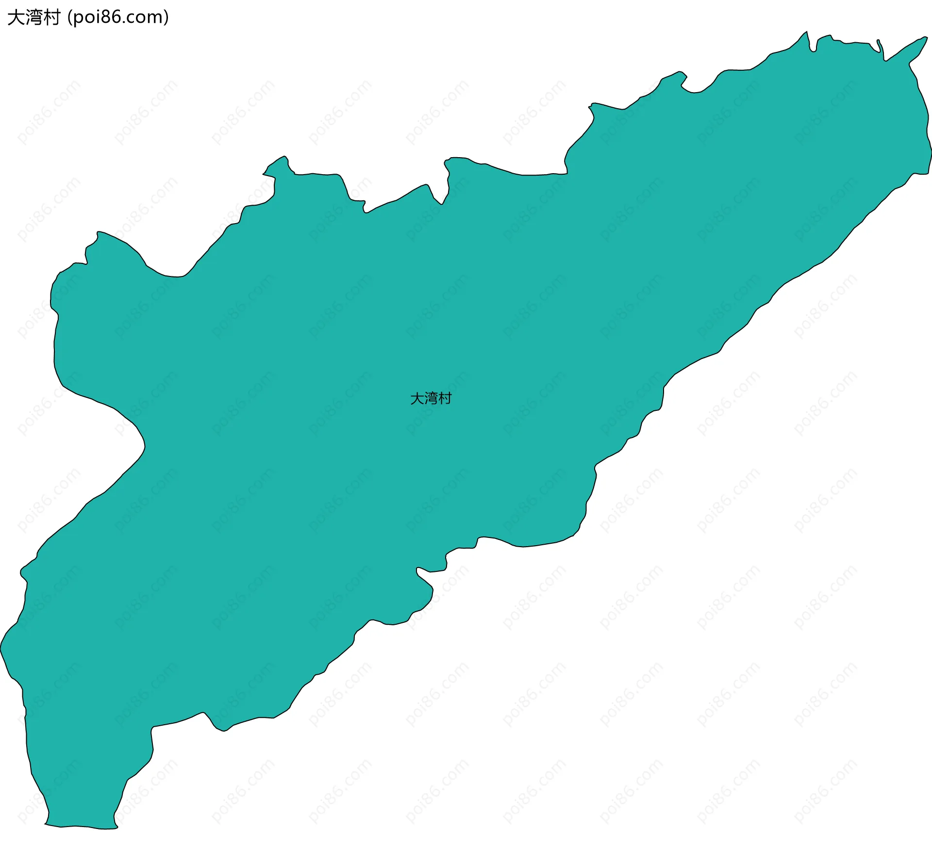 大湾村边界地图