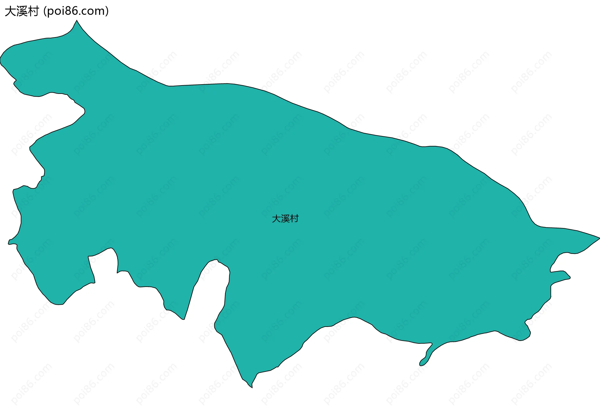 大溪村边界地图