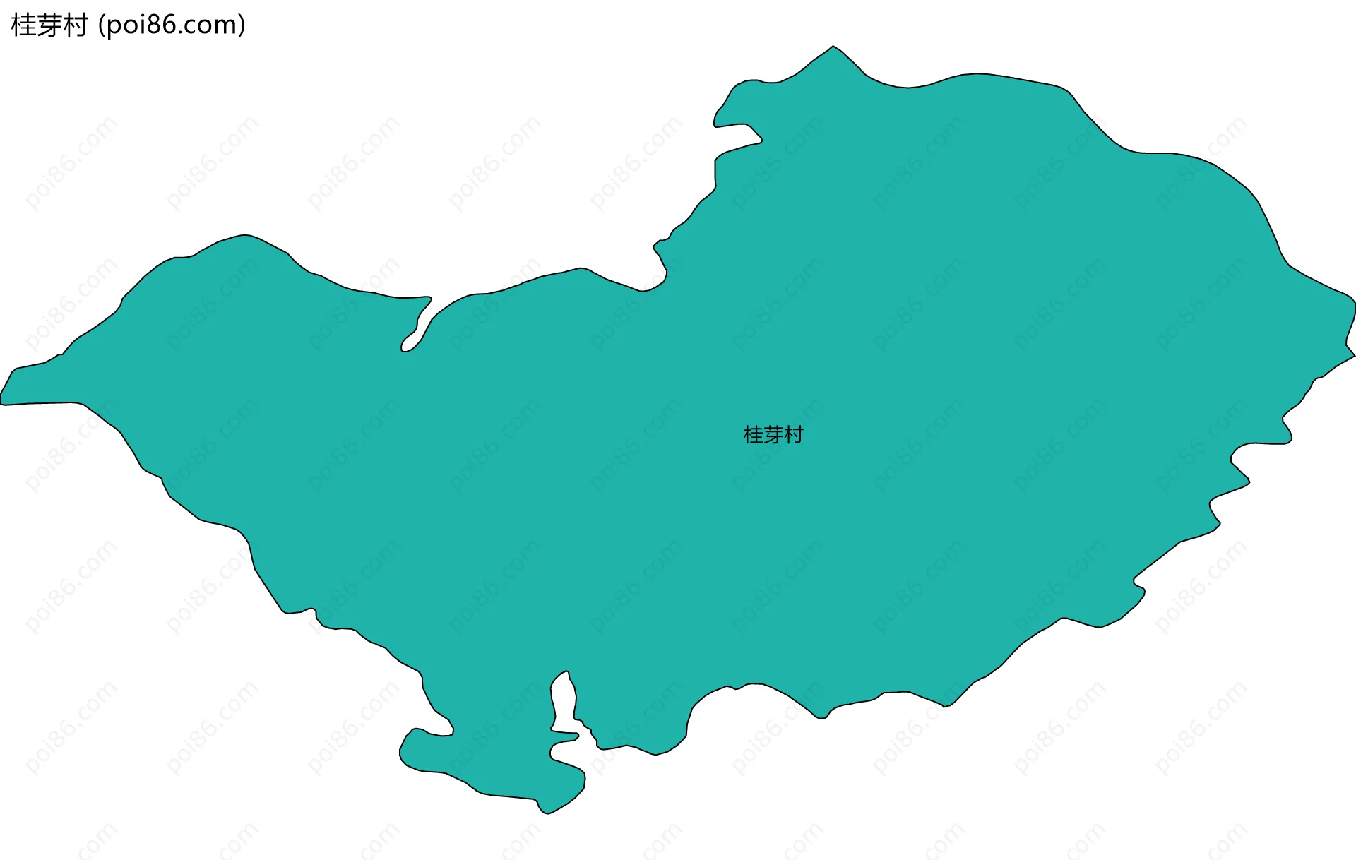桂芽村边界地图