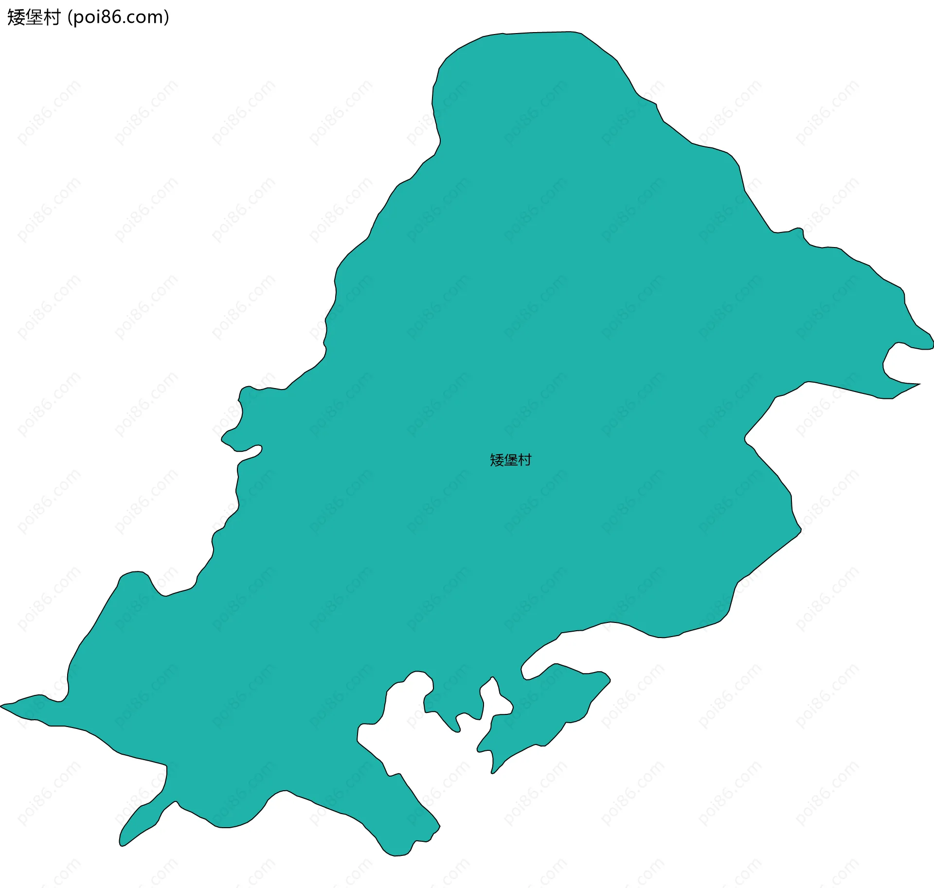 矮堡村边界地图