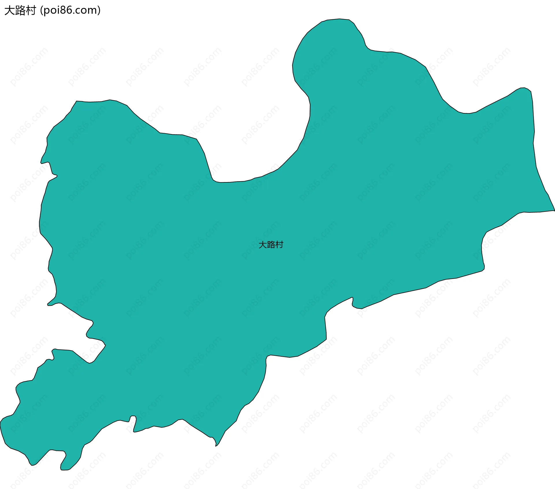 大路村边界地图