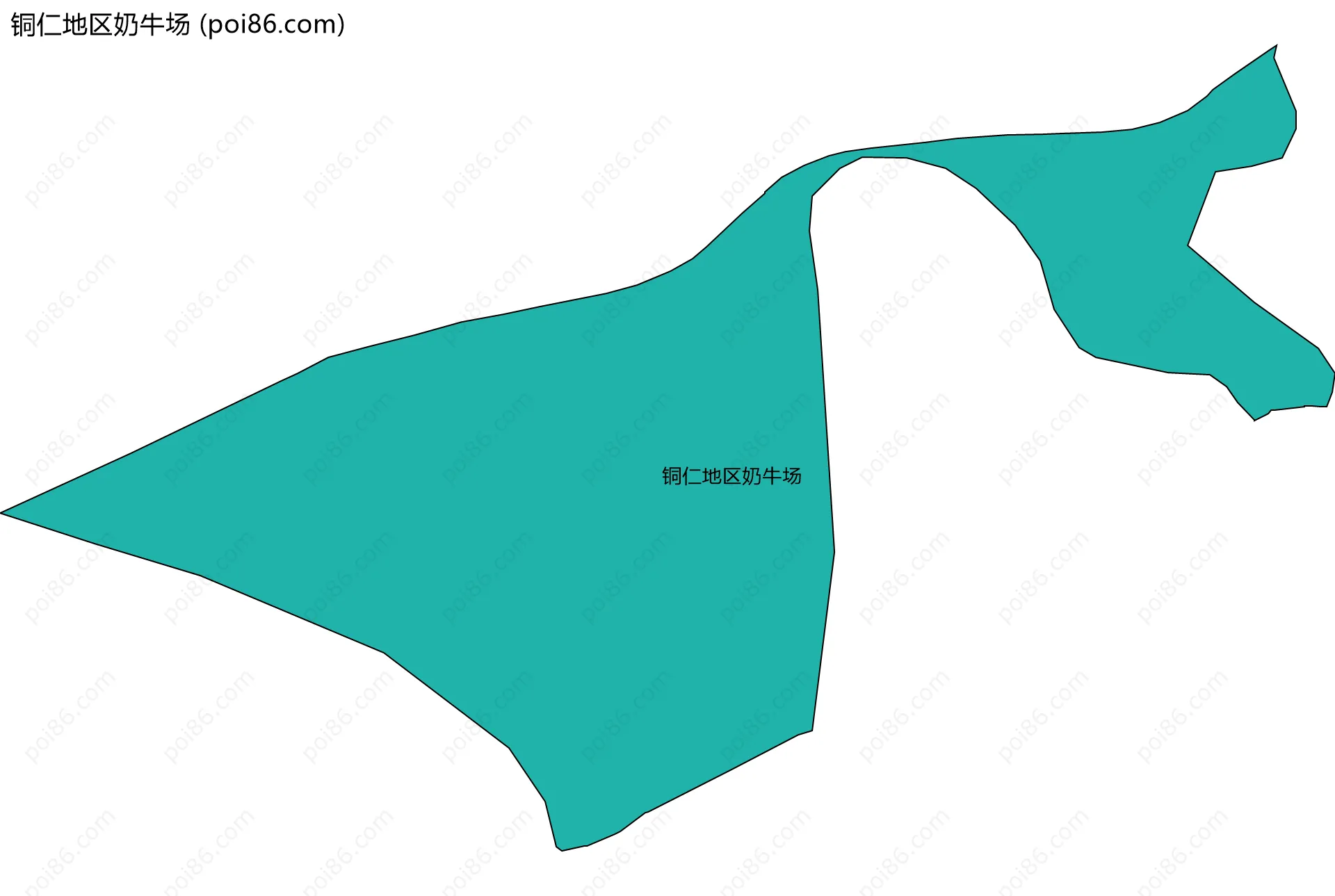 铜仁地区奶牛场边界地图