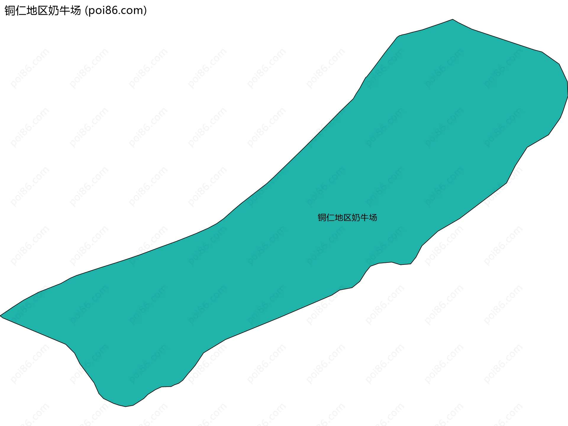 铜仁地区奶牛场边界地图