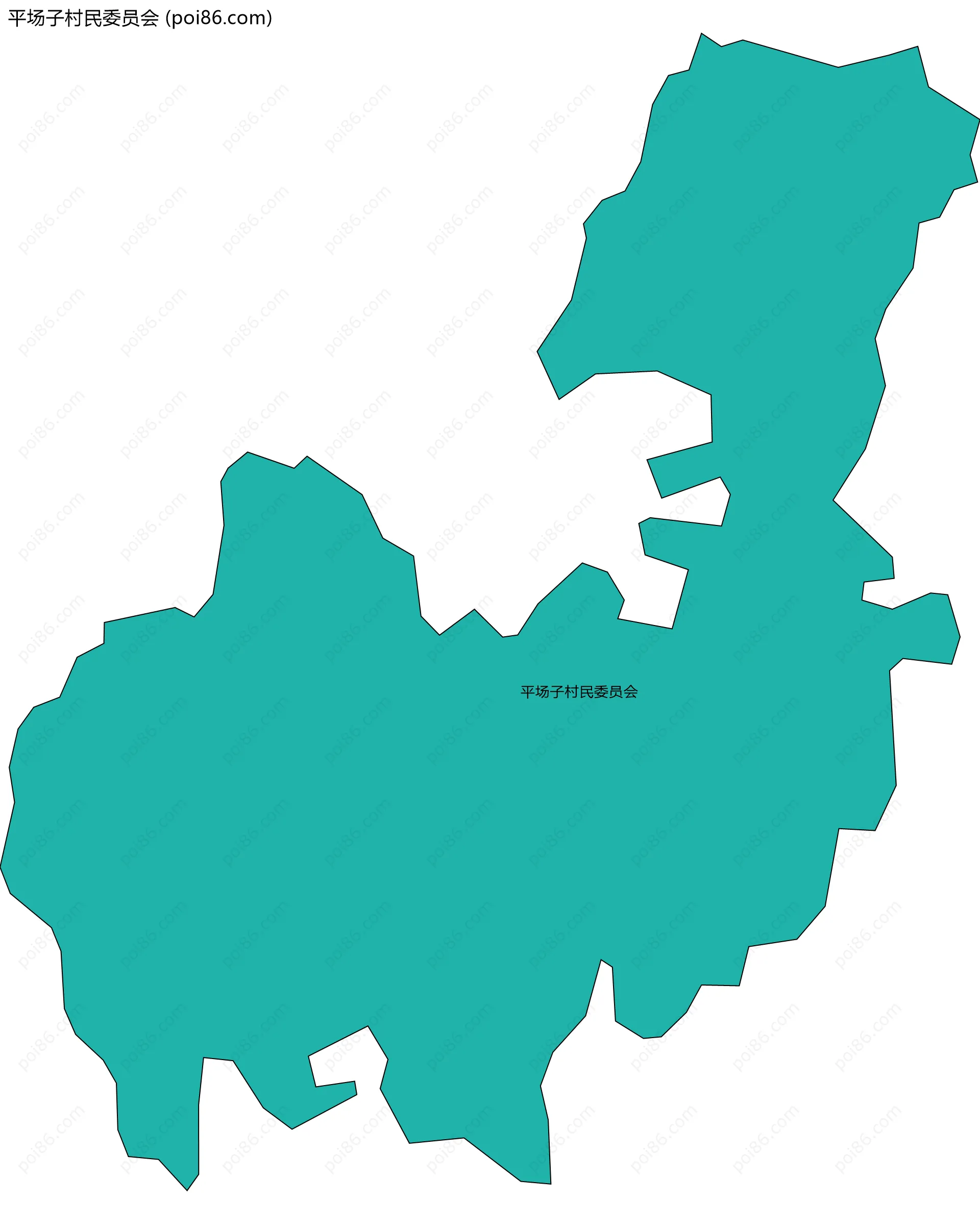 平场子村民委员会边界地图