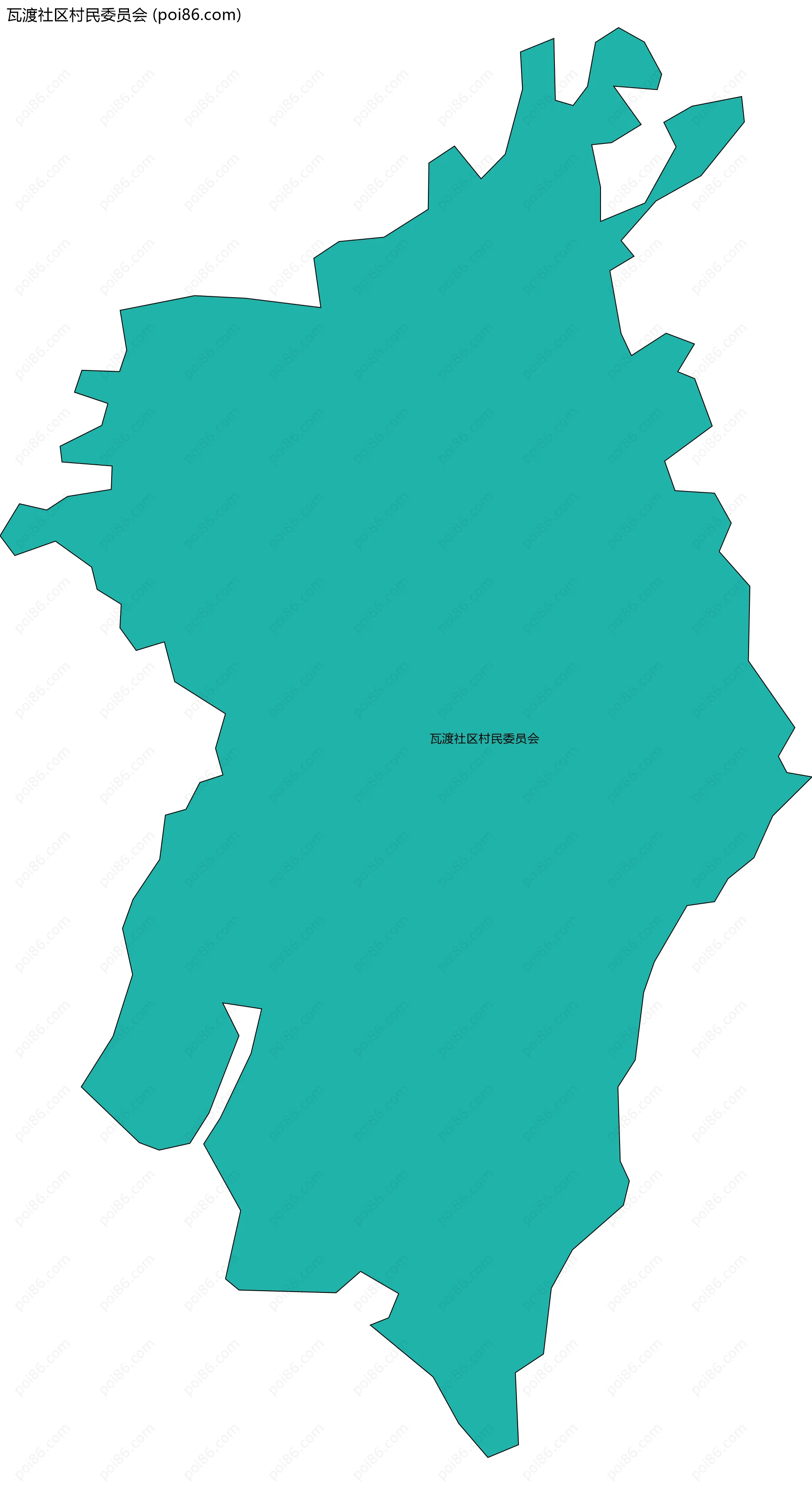 瓦渡社区村民委员会边界地图