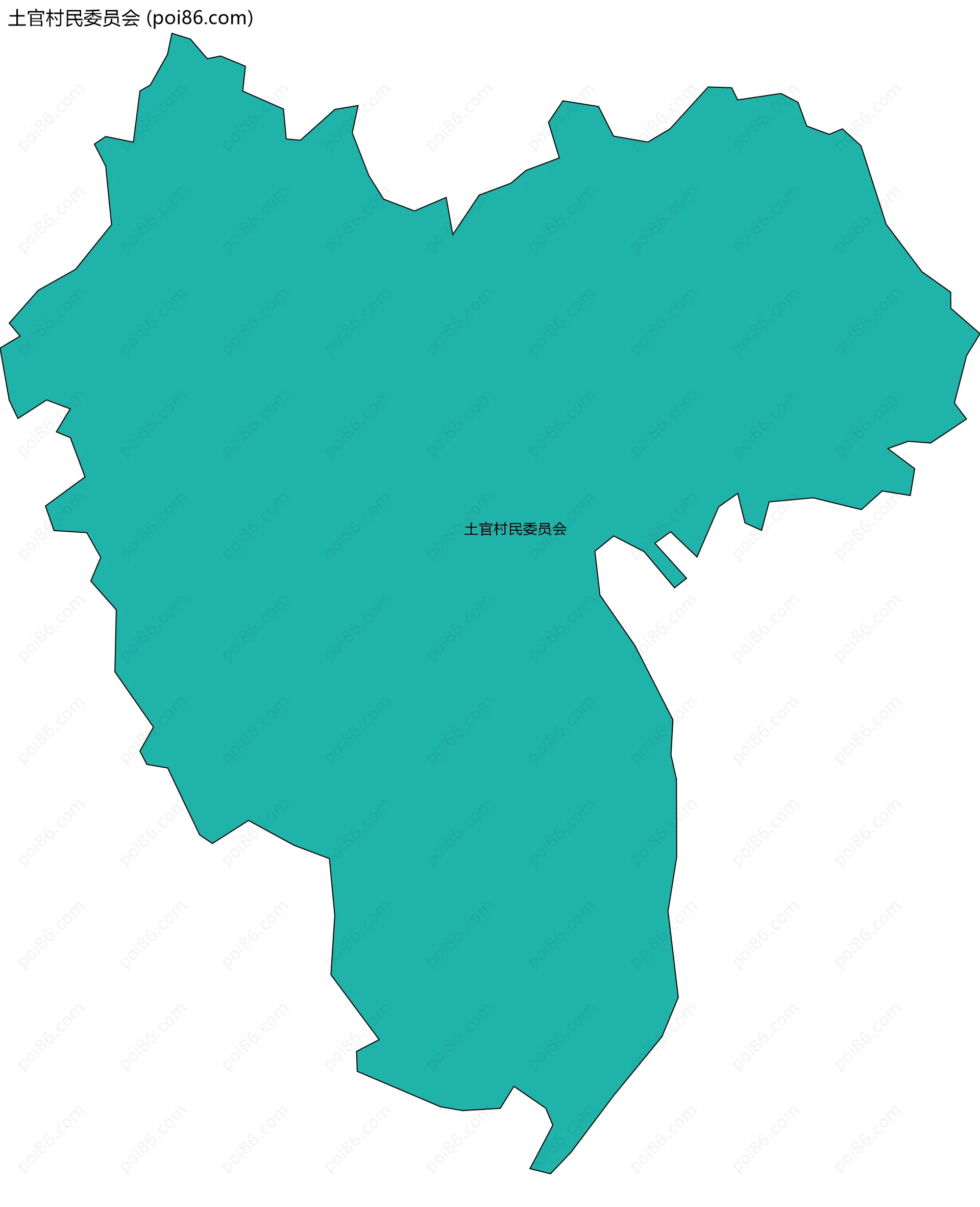 土官村民委员会边界地图