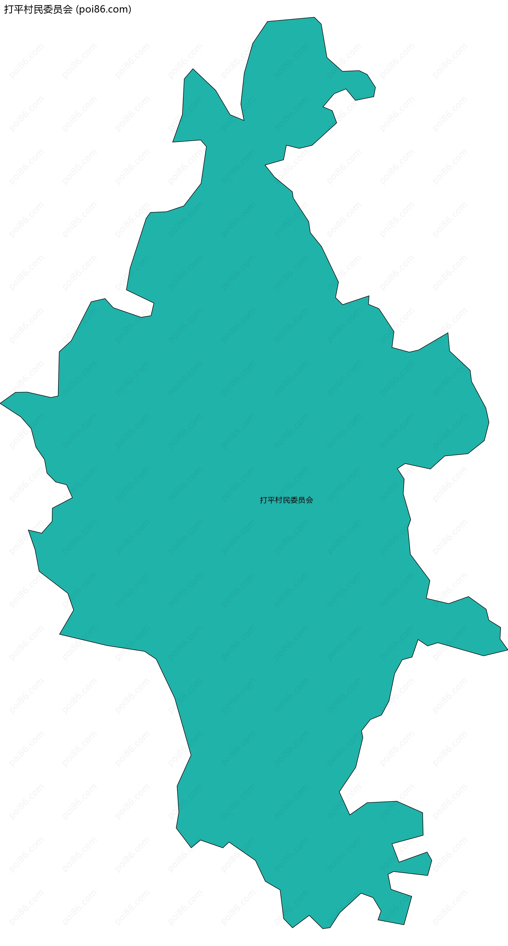 打平村民委员会边界地图