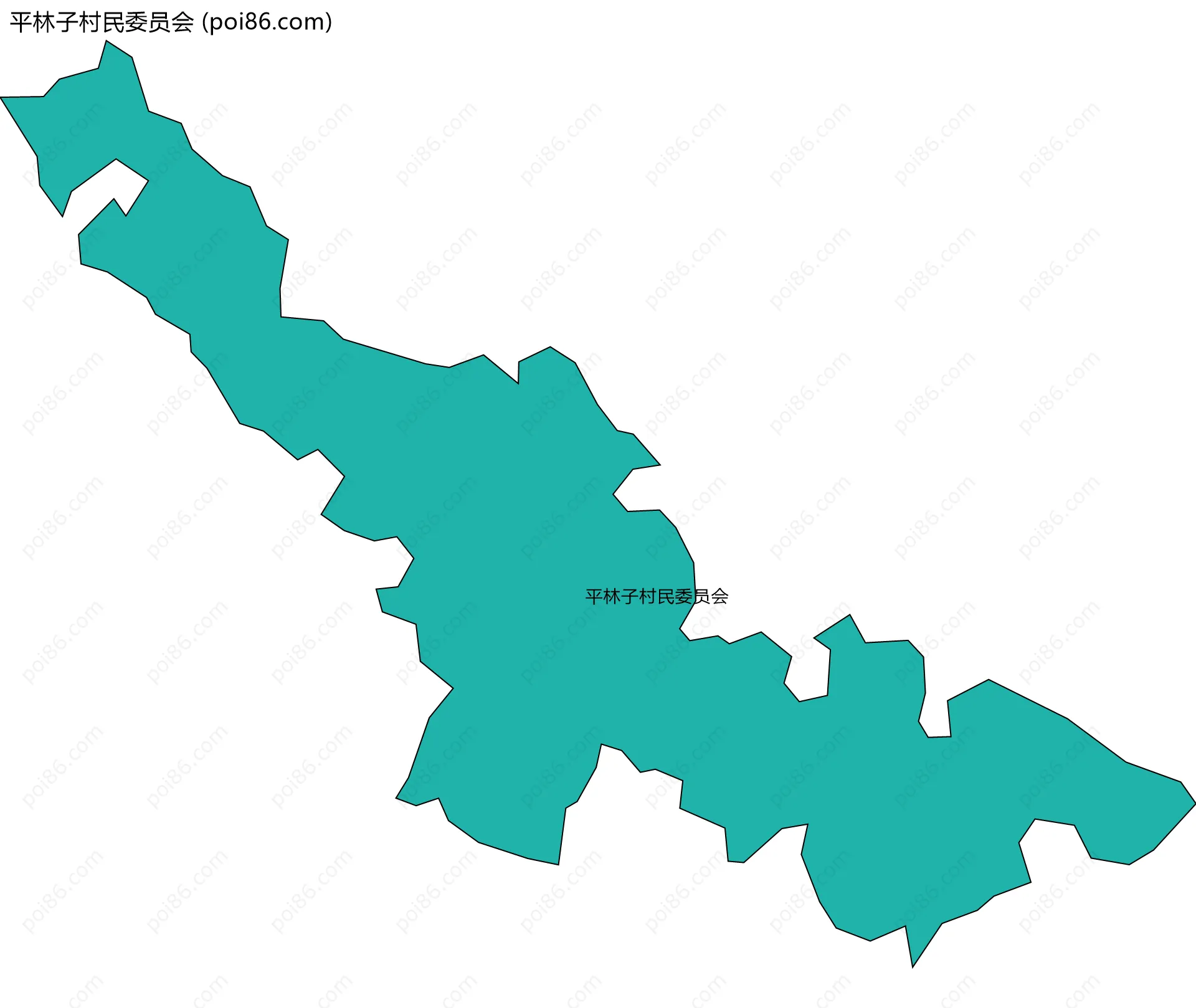 平林子村民委员会边界地图