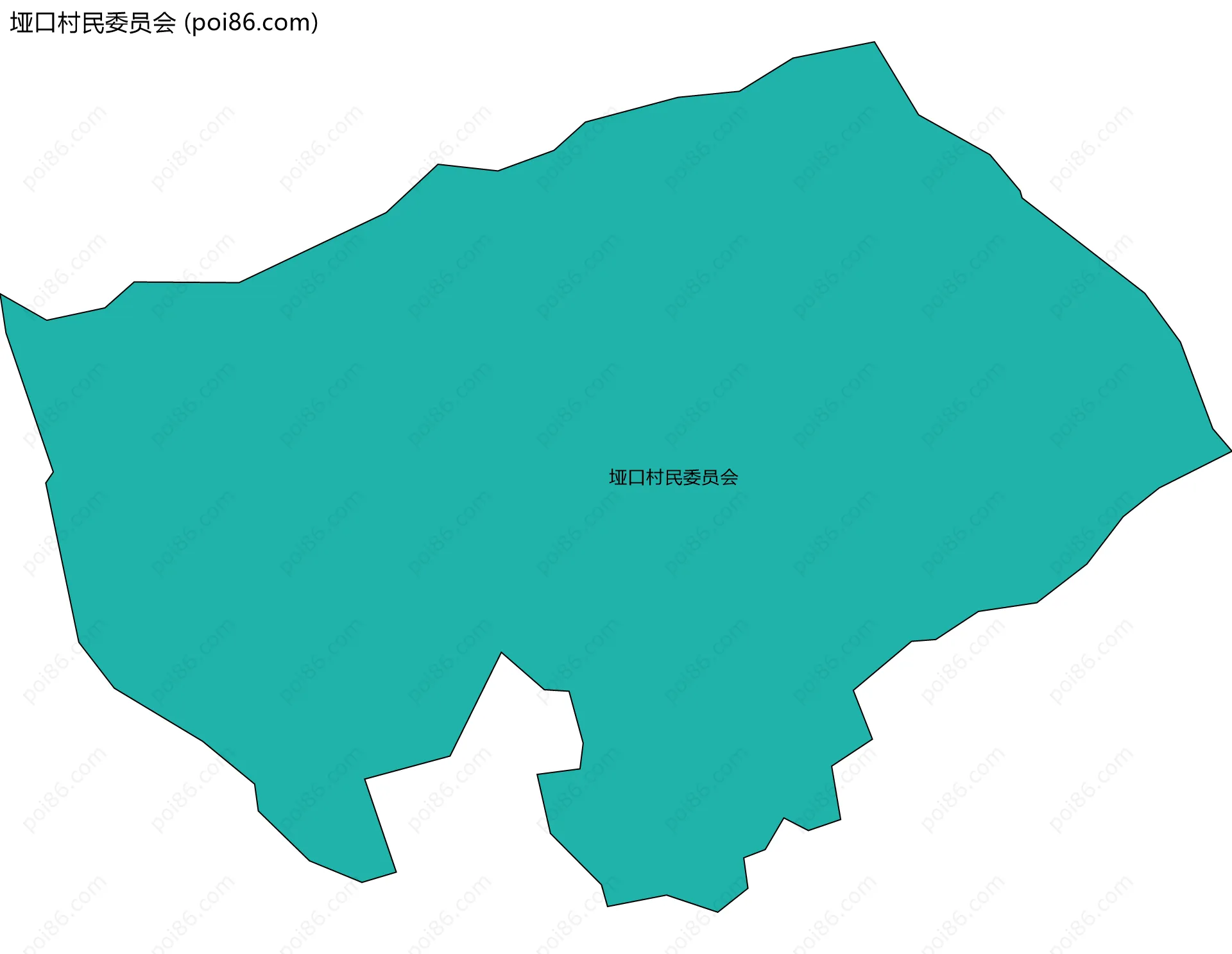垭口村民委员会边界地图