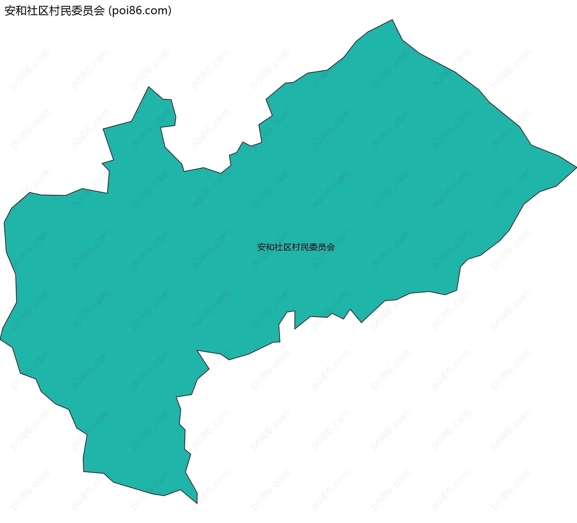 安和社区村民委员会边界地图