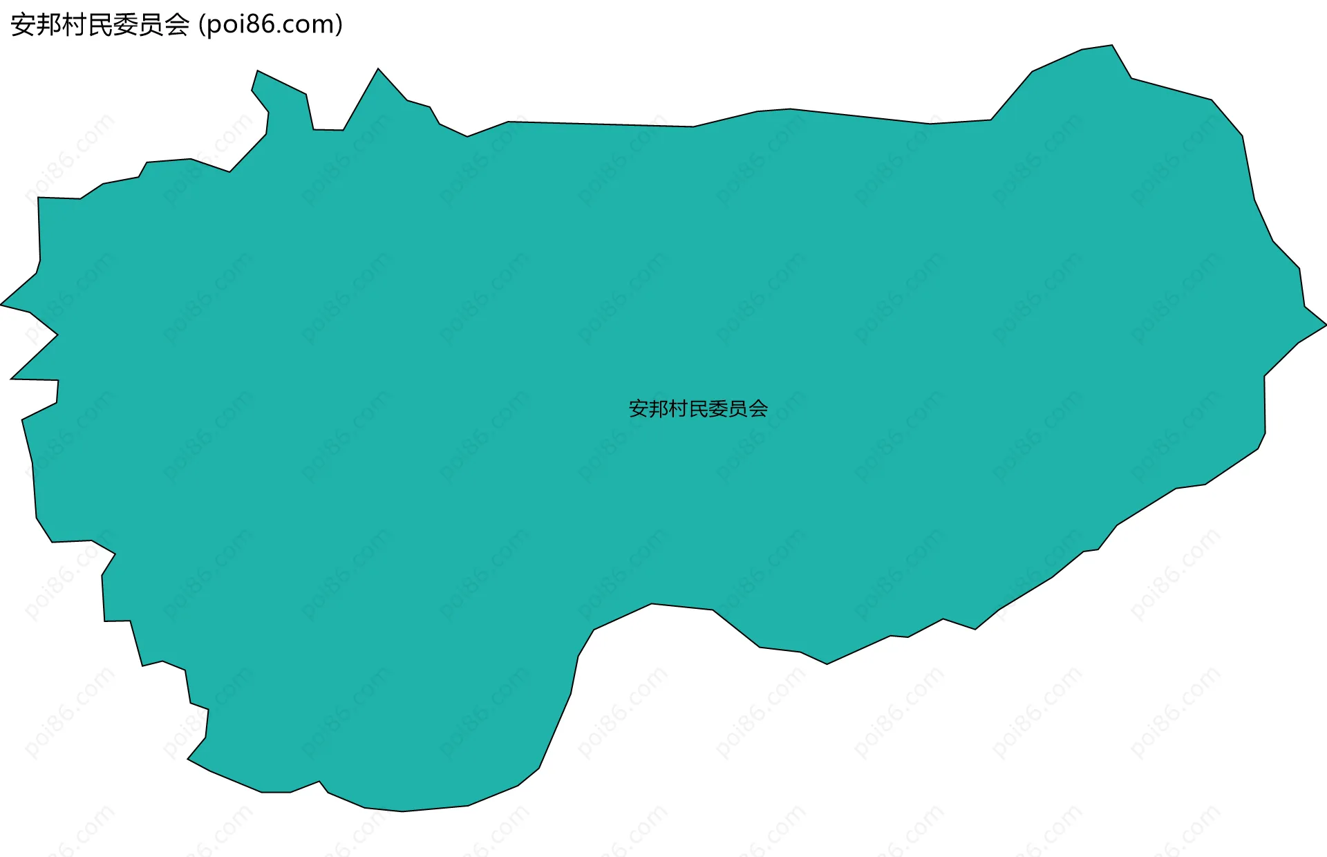 安邦村民委员会边界地图