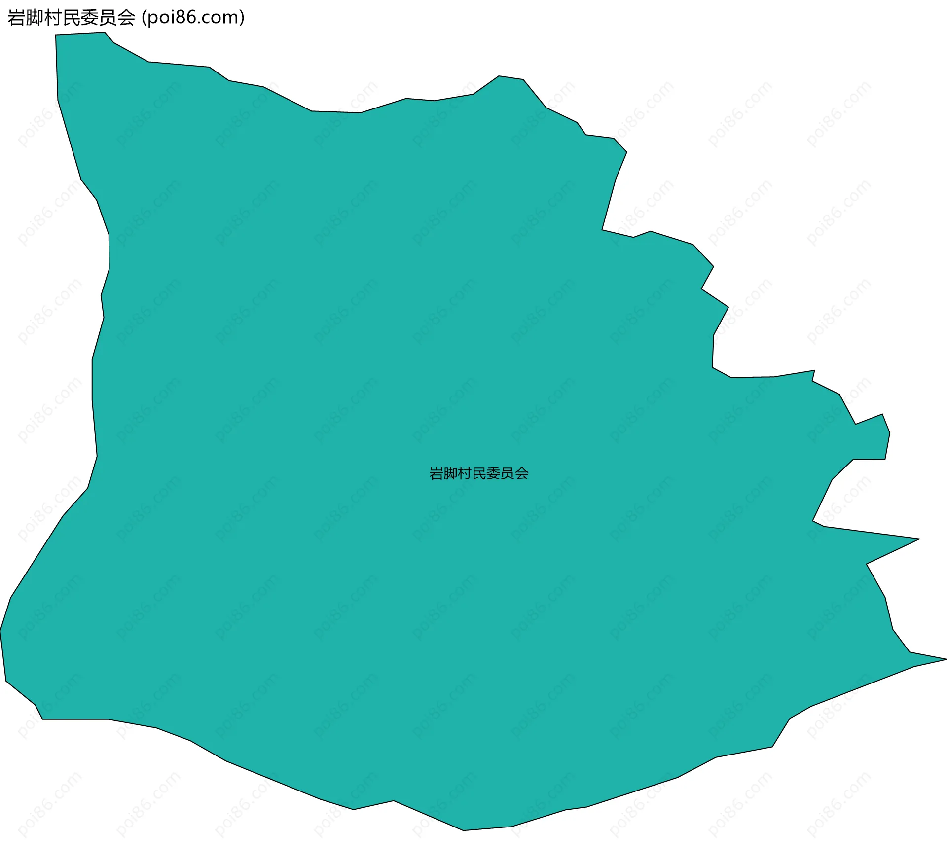 岩脚村民委员会边界地图