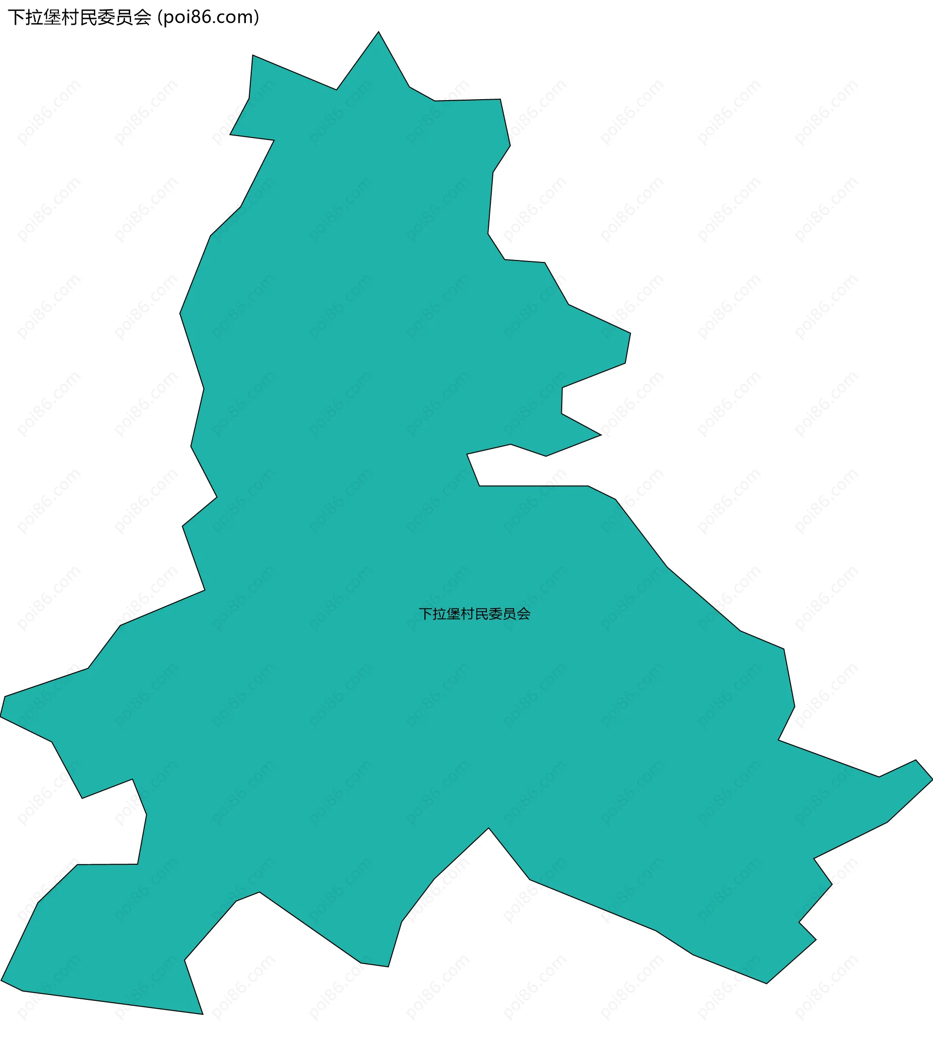 下拉堡村民委员会边界地图