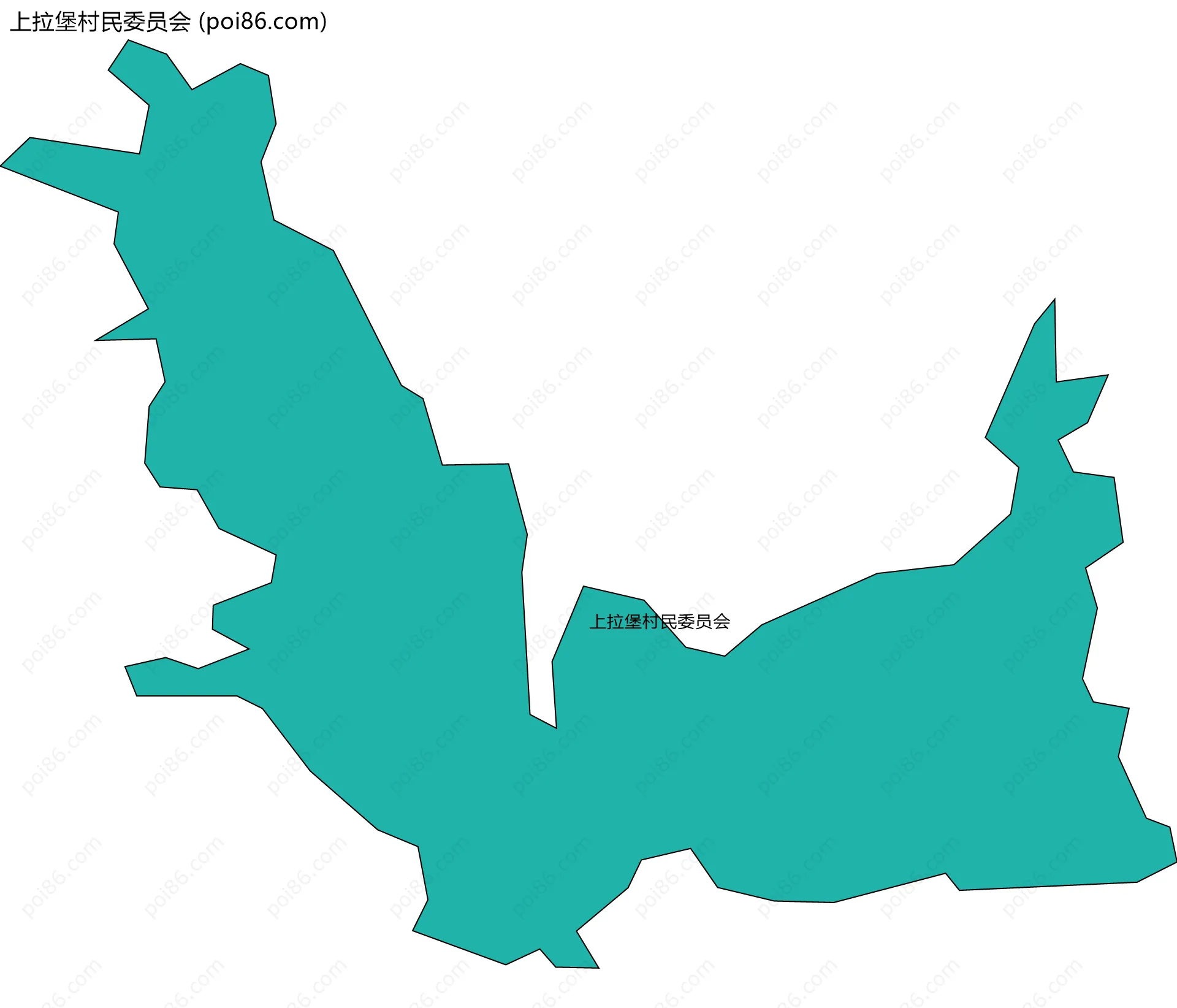 上拉堡村民委员会边界地图